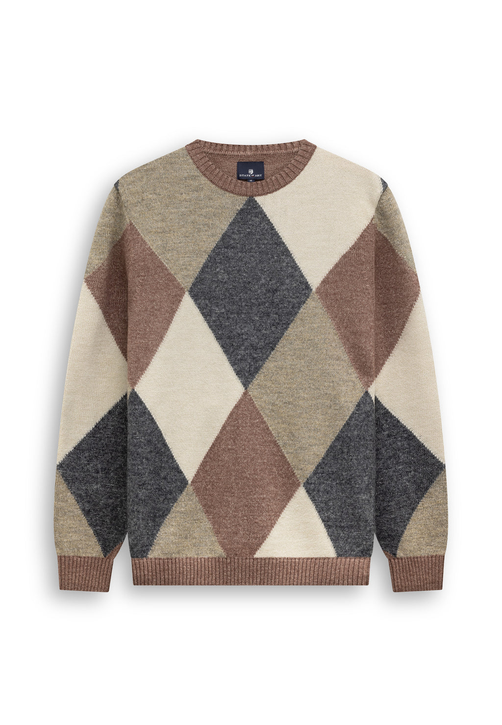 Pull jacquard en mélange de coton biologique