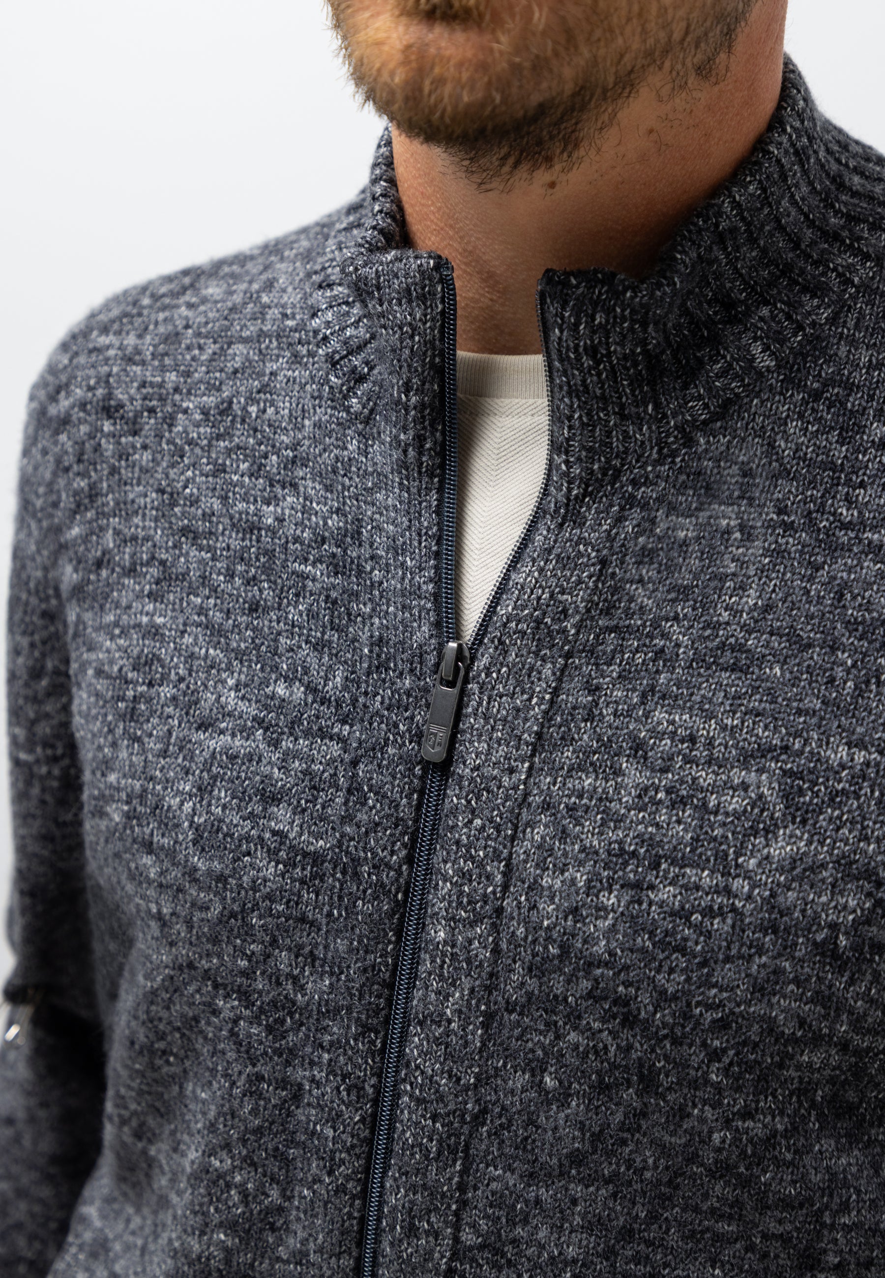 Melange cardigan with pockets