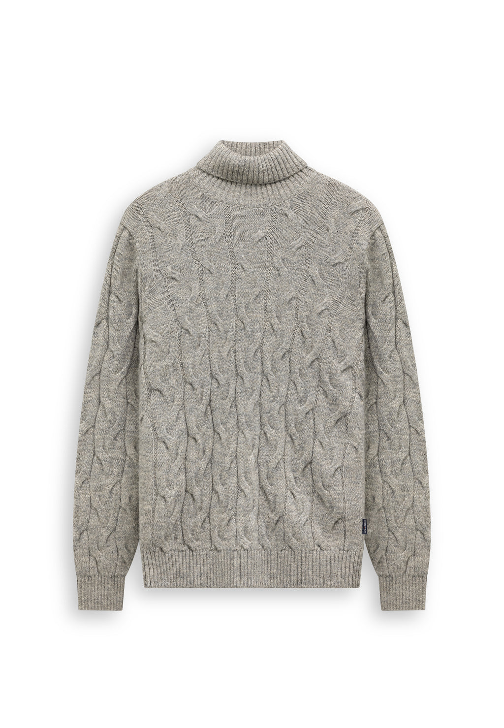 Pull à col roulé à motif torsadé