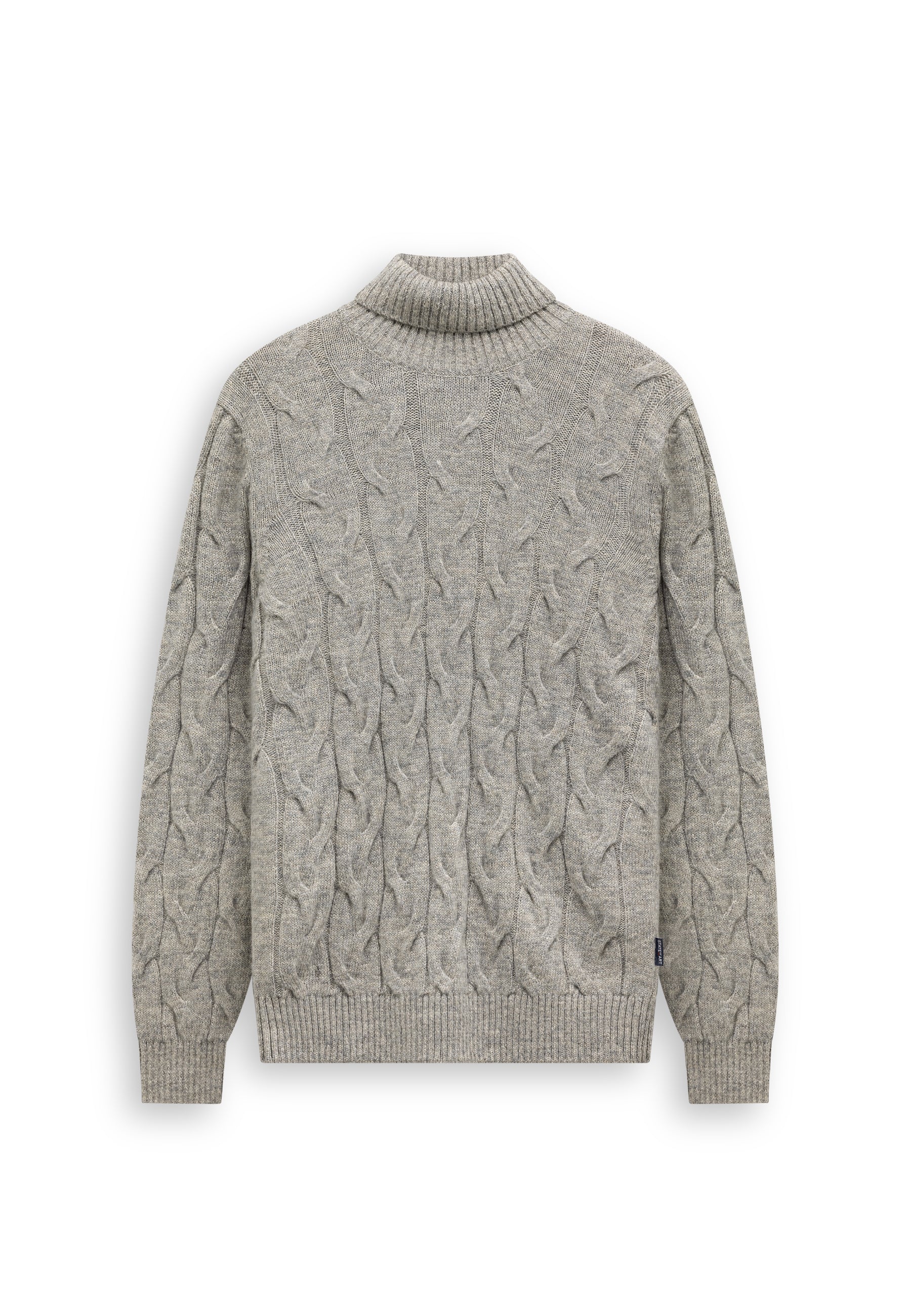 Pull à col roulé à motif torsadé
