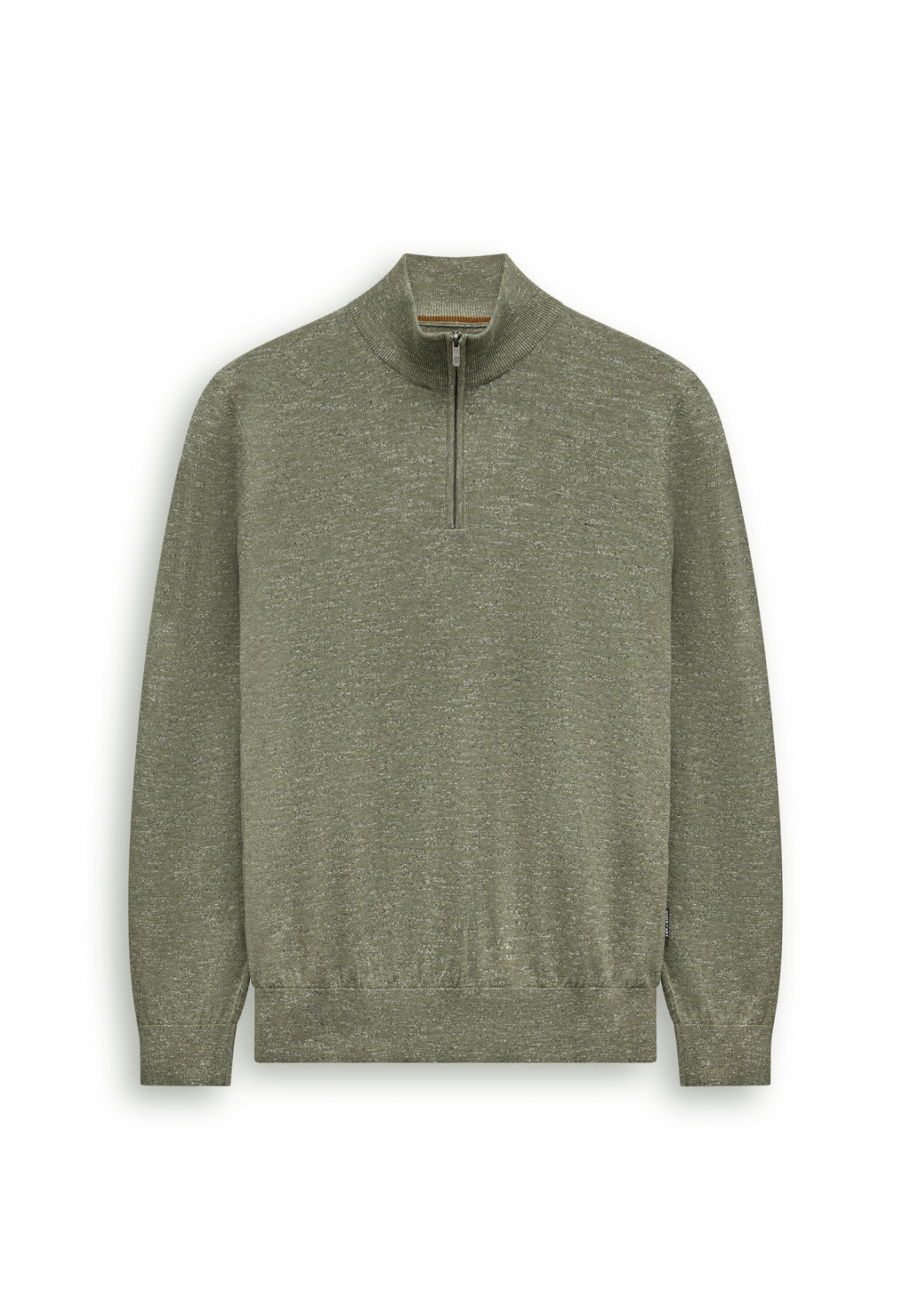 Pull chiné à col zippé