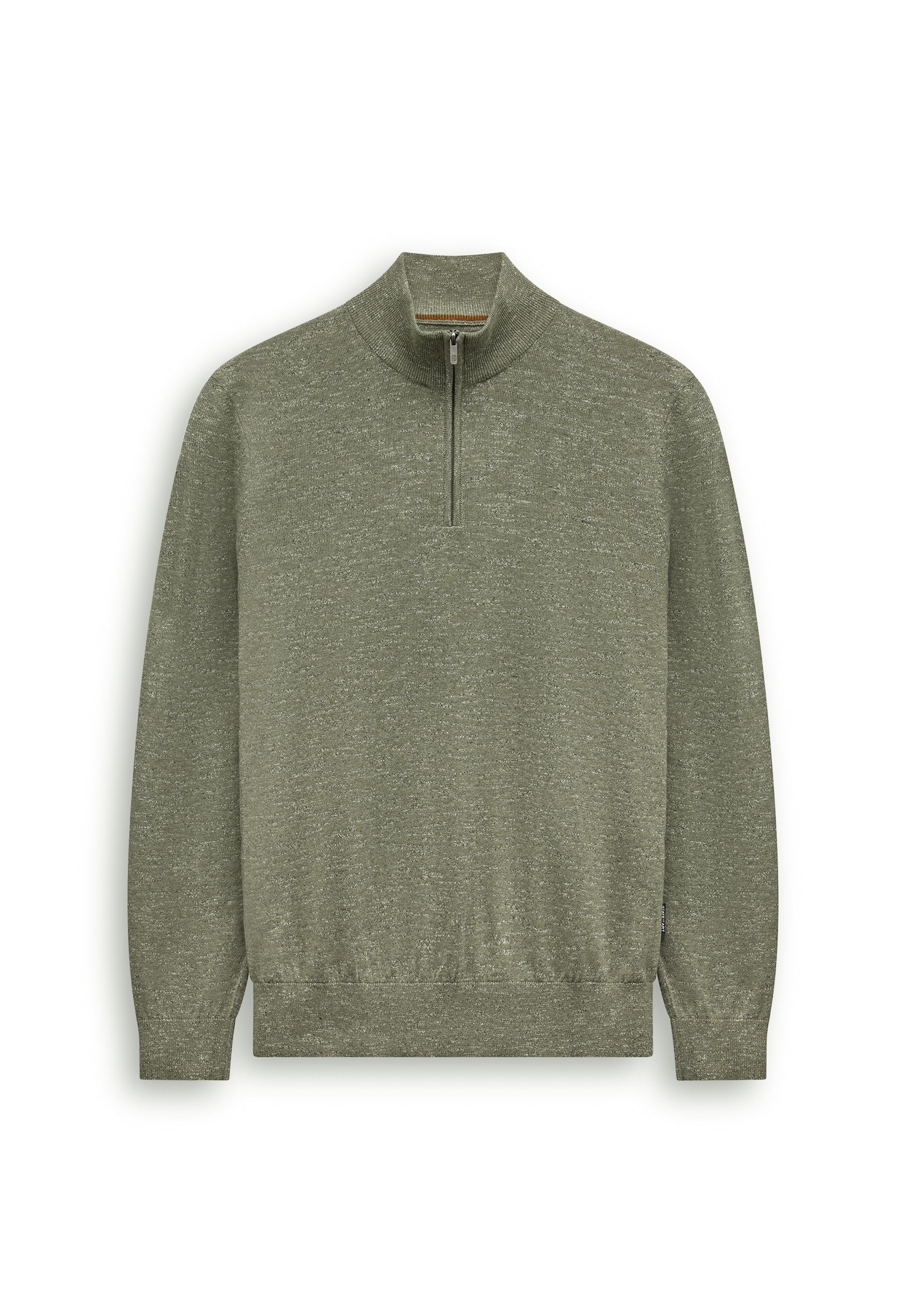 Pull chiné à col zippé