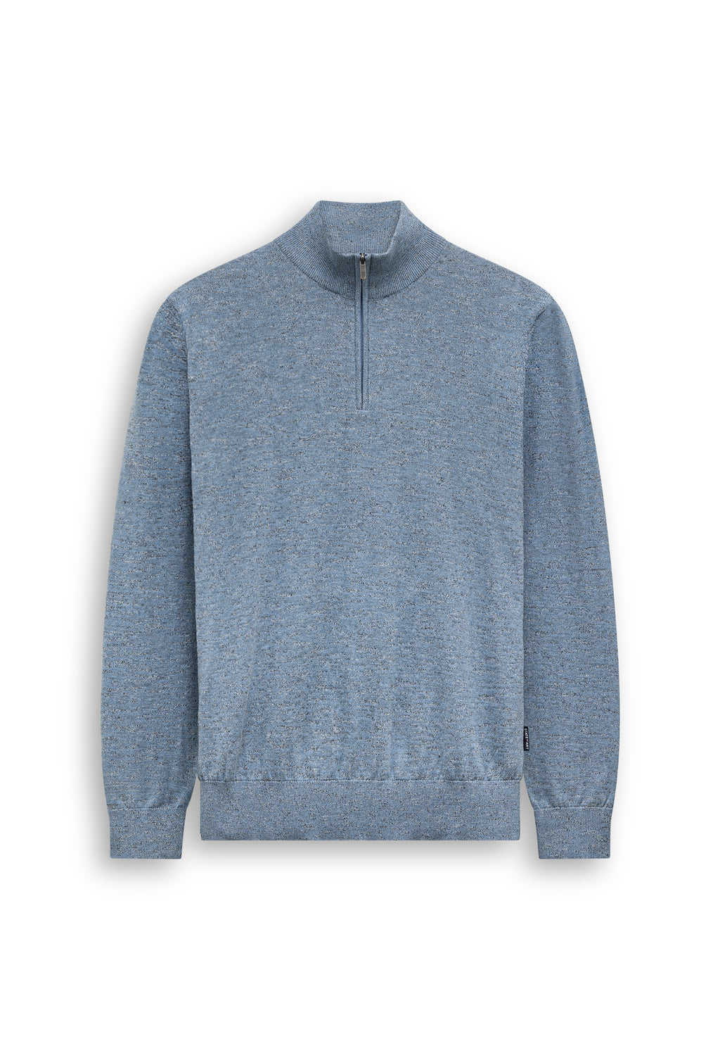 Pull chiné à col zippé