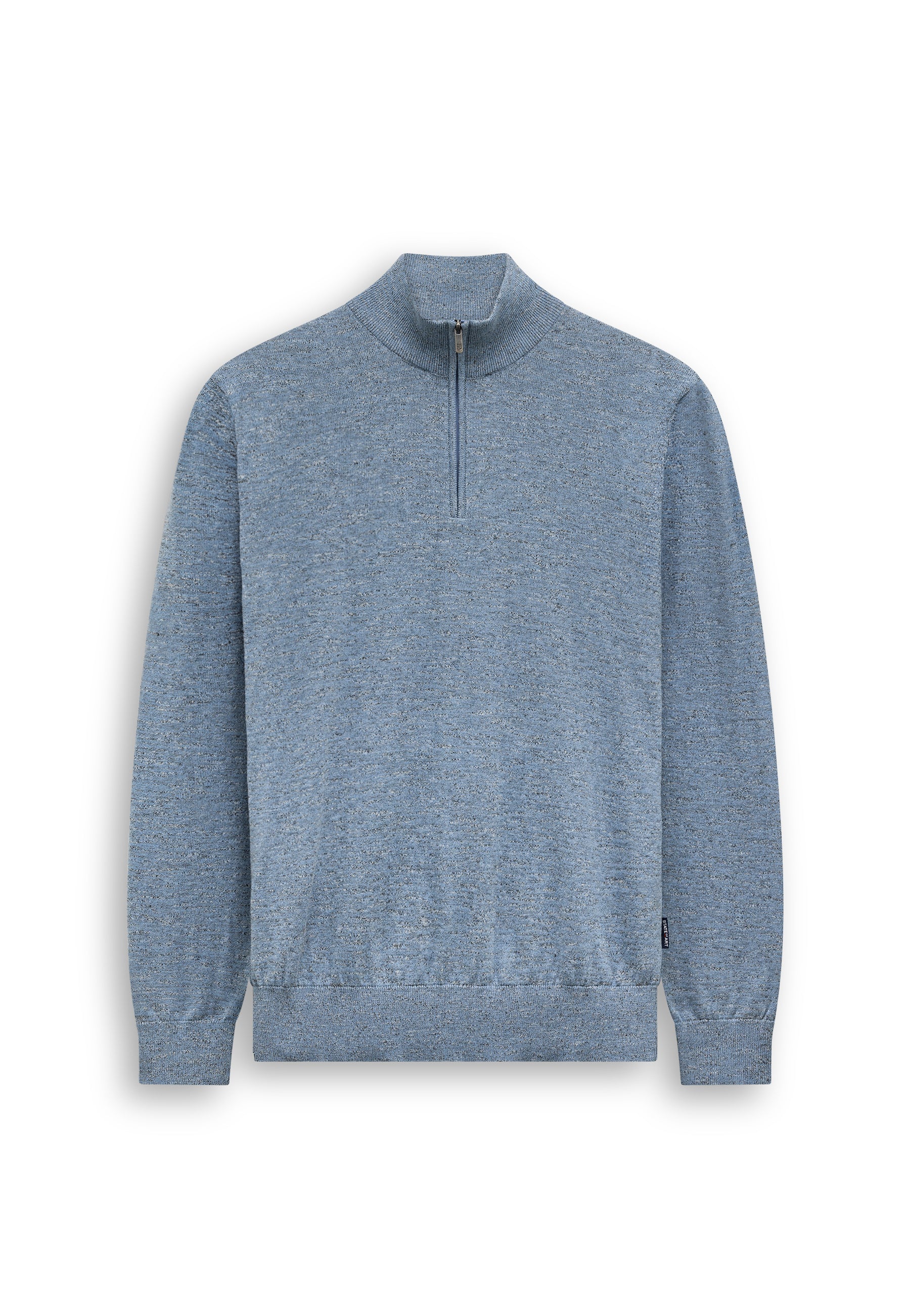 Pull chiné à col zippé