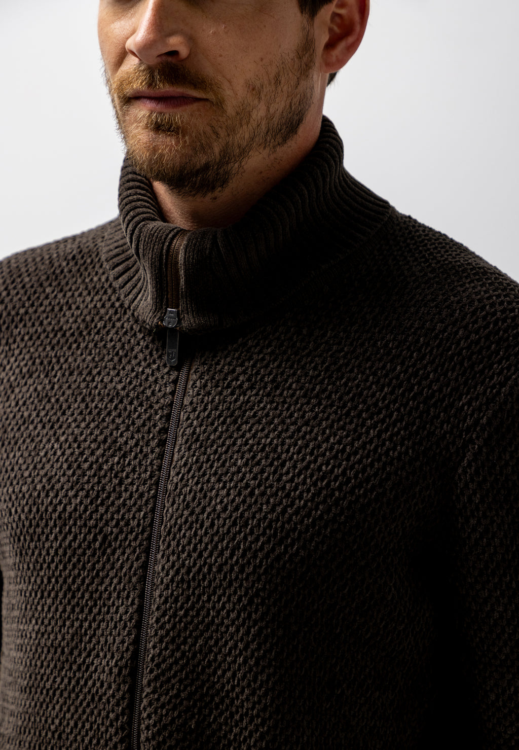 Chenille vest met matrozenkraag