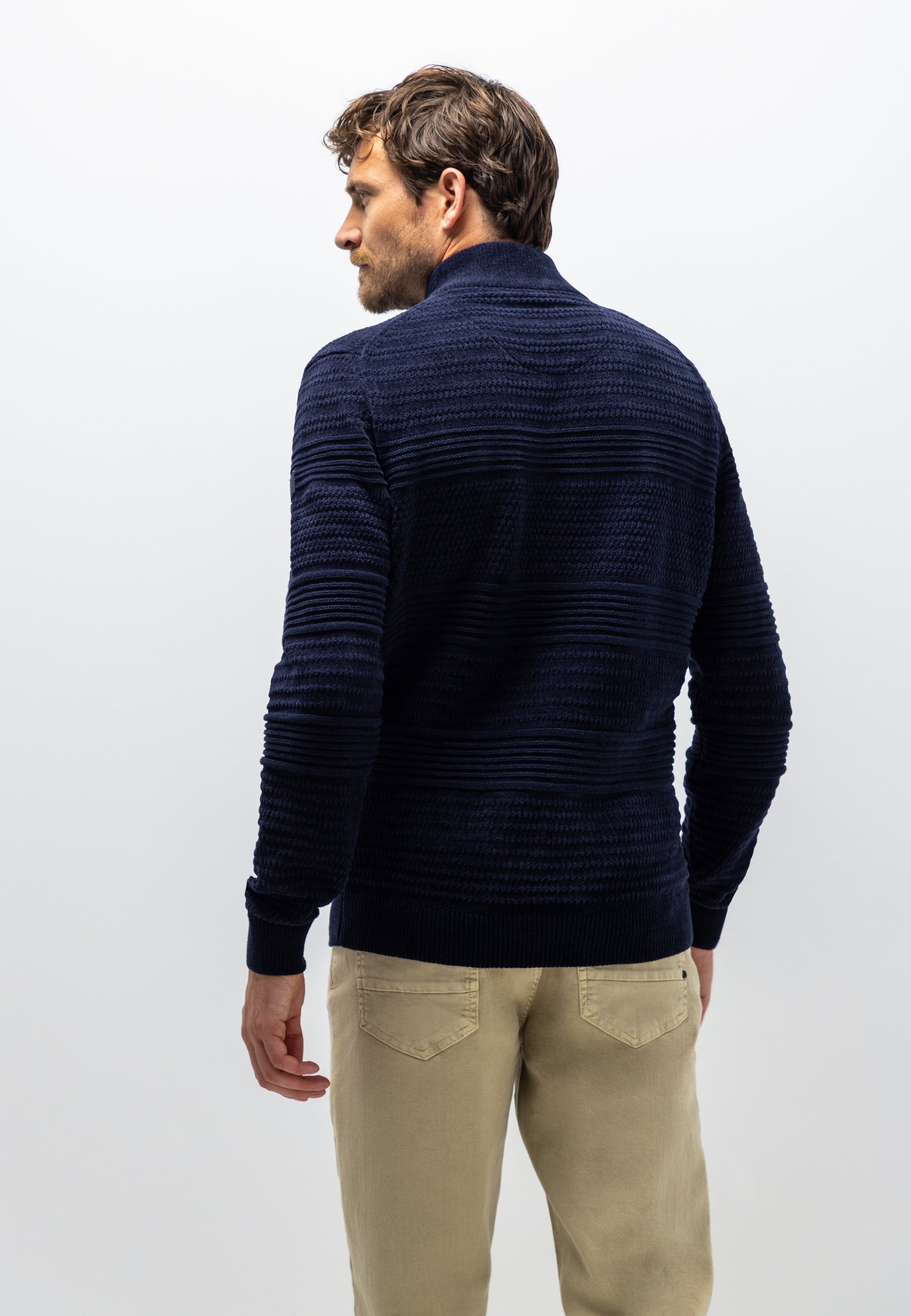 Chenille jumper with textured pattern