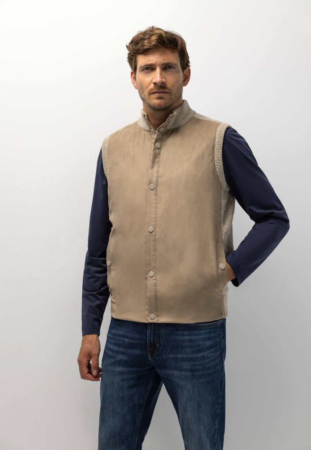 Bodywarmer van lamswolmix