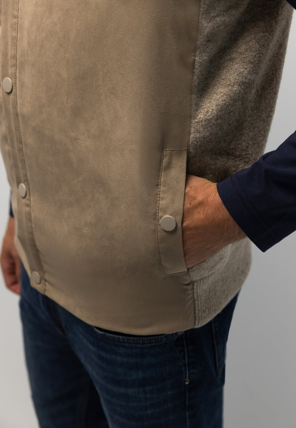 Bodywarmer van lamswolmix
