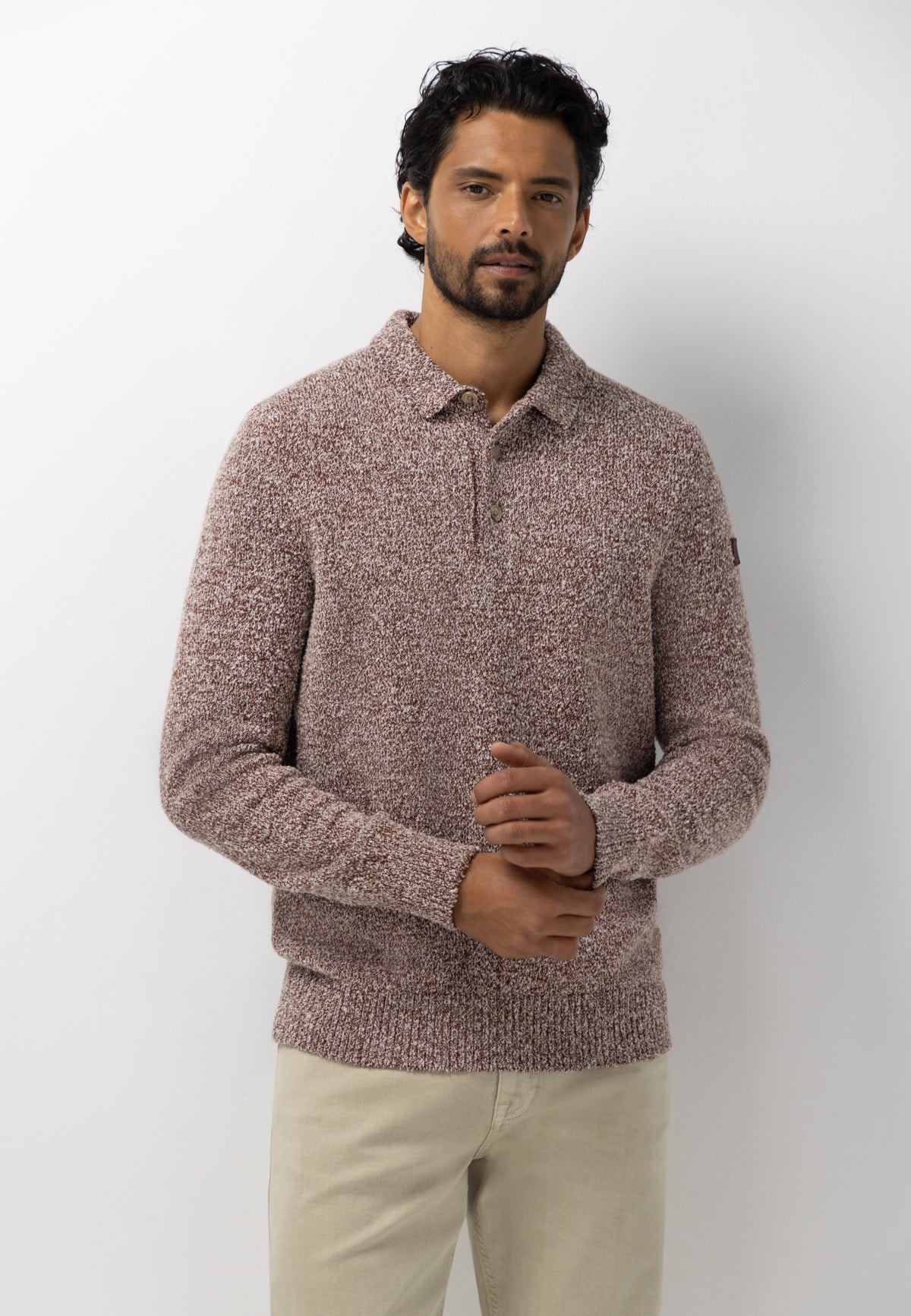 Polo en mélange de laine
