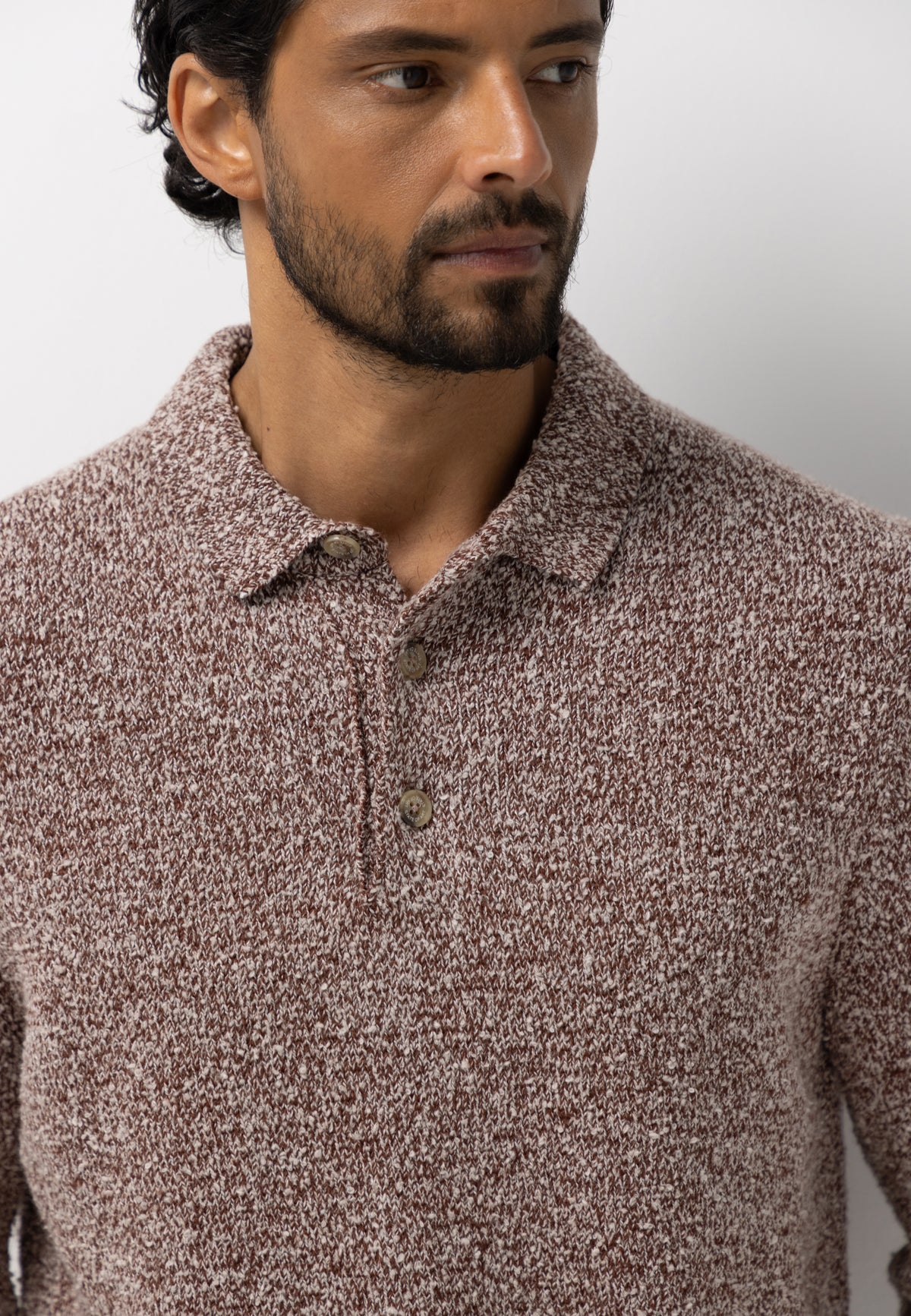 Polo en mélange de laine