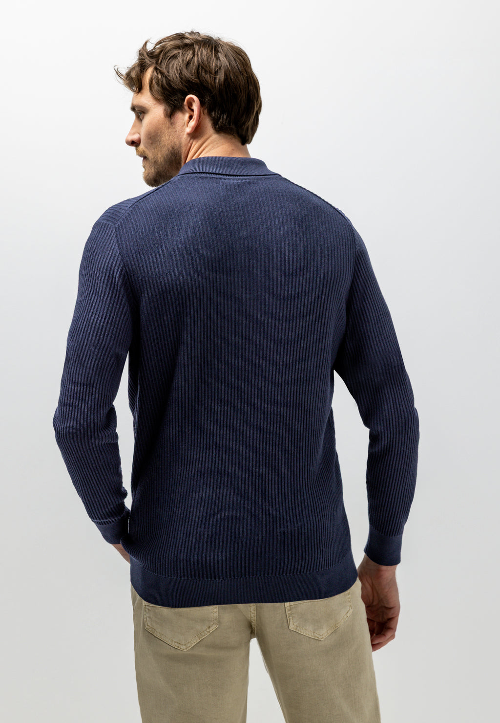 Polo met structuurpatroon