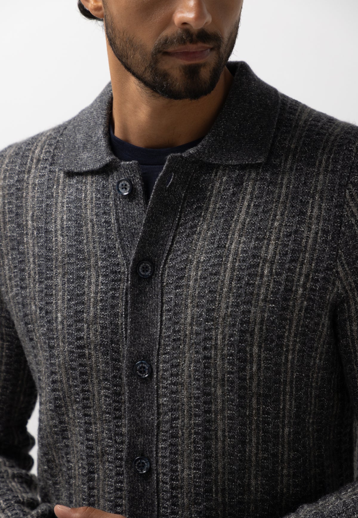 Vest met structuurpatroon
