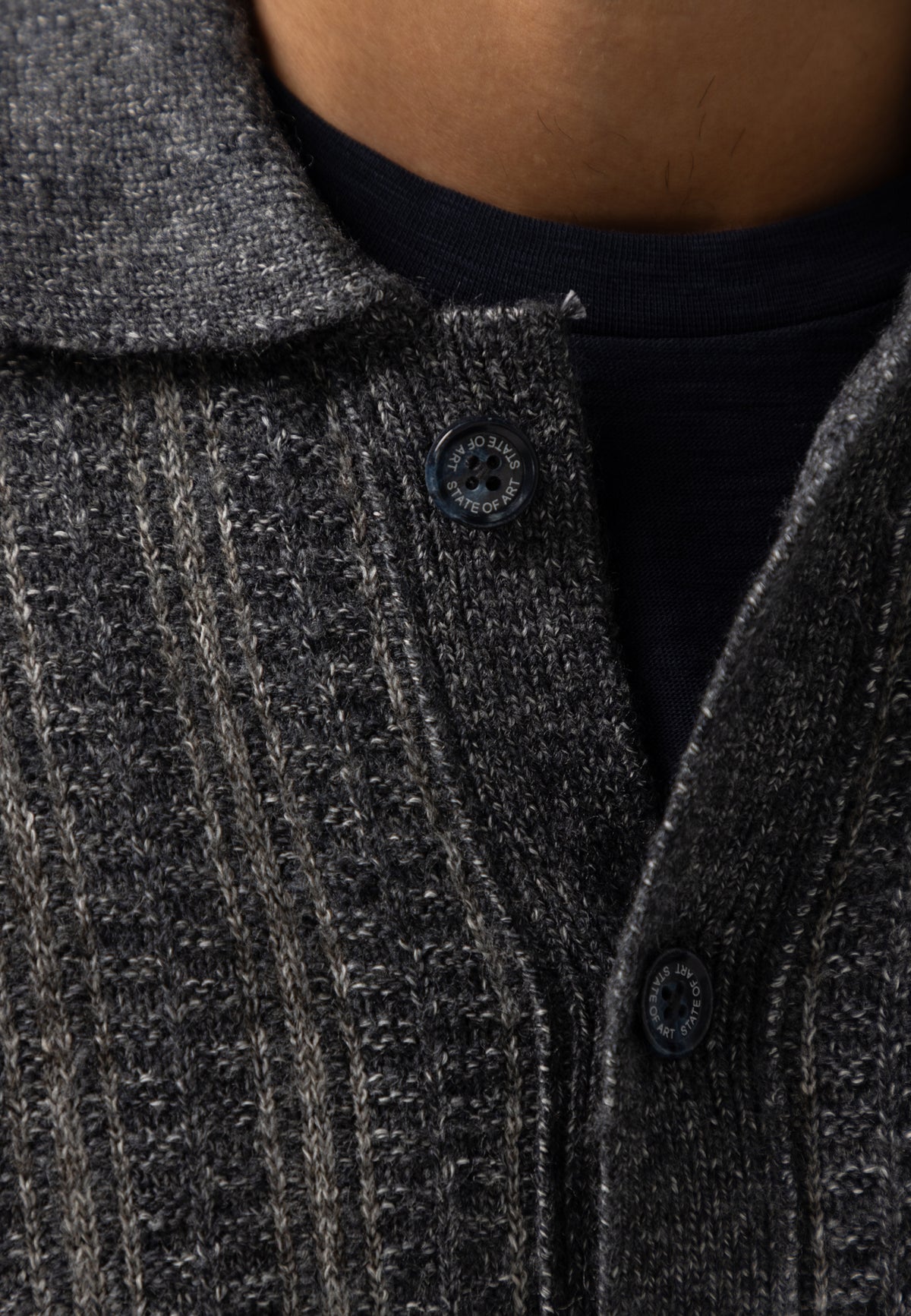 Vest met structuurpatroon
