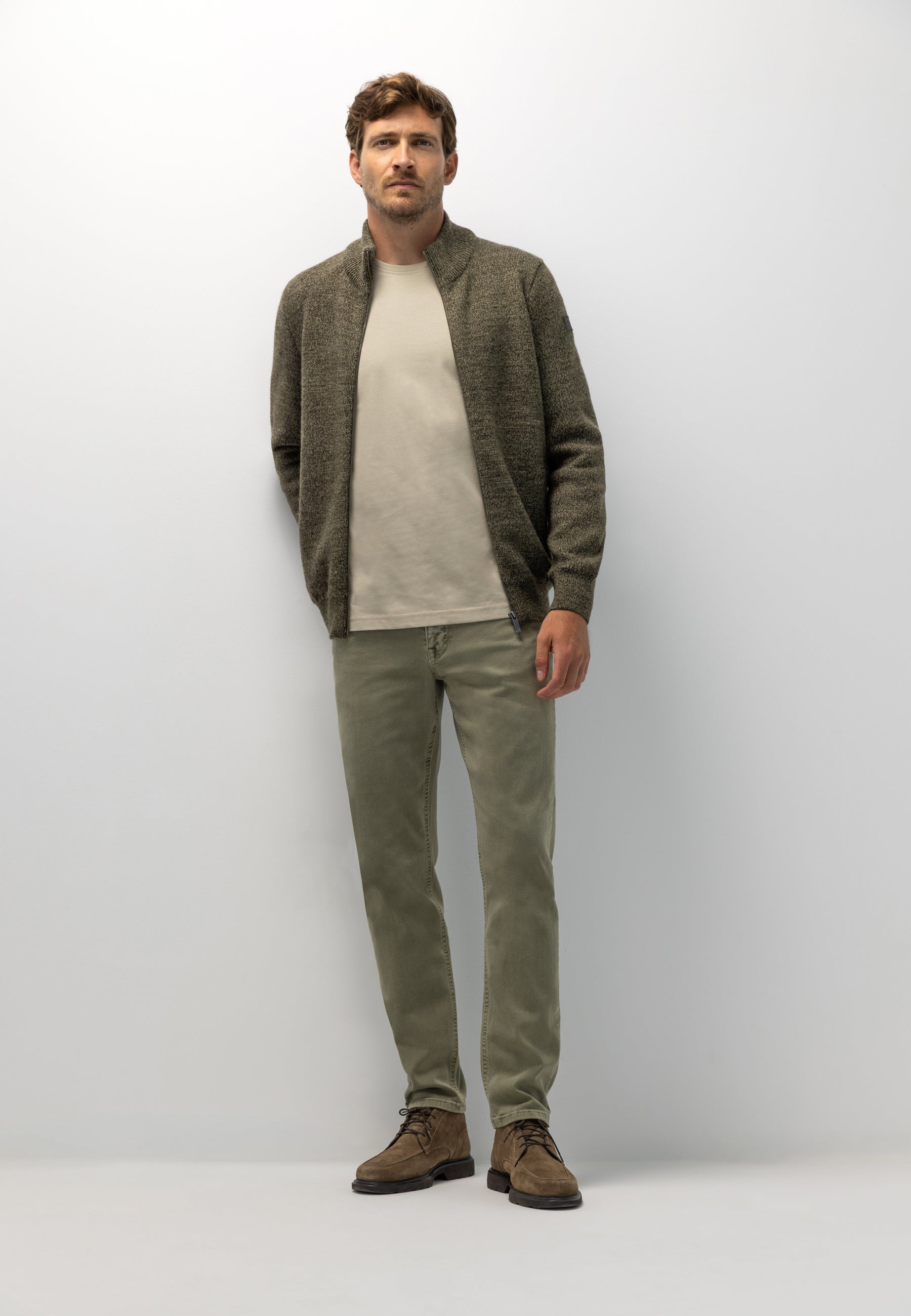 Double-knit cardigan with pockets