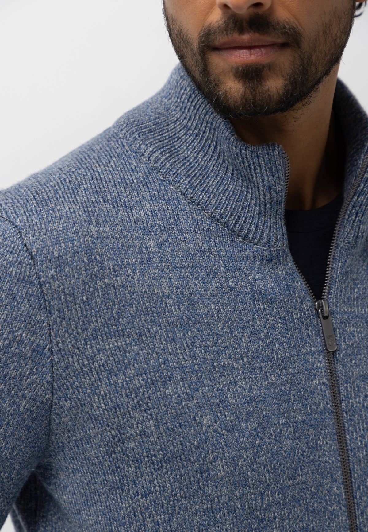 Dubbelgebreid vest met steekzakken