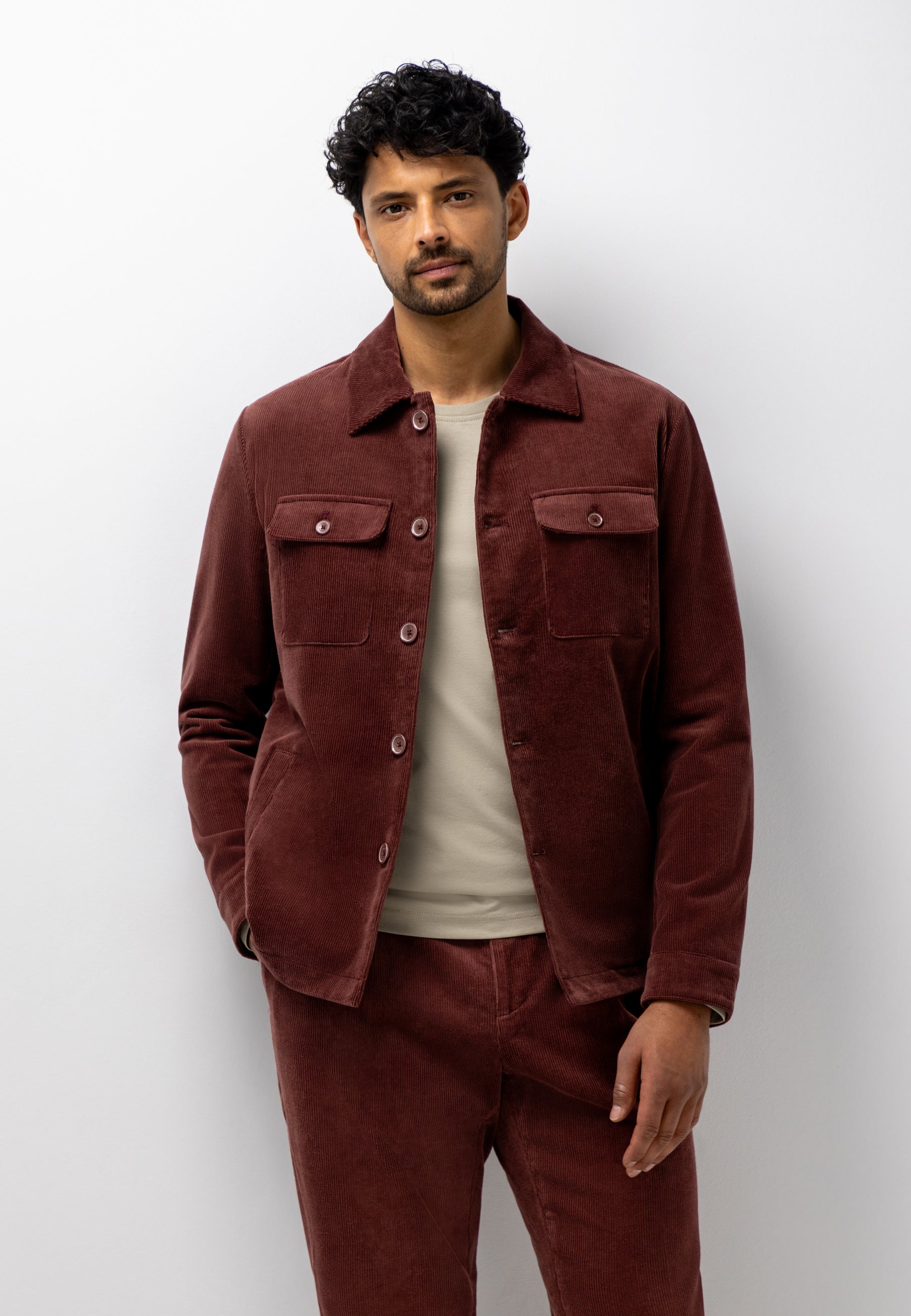 Half-lined overshirt