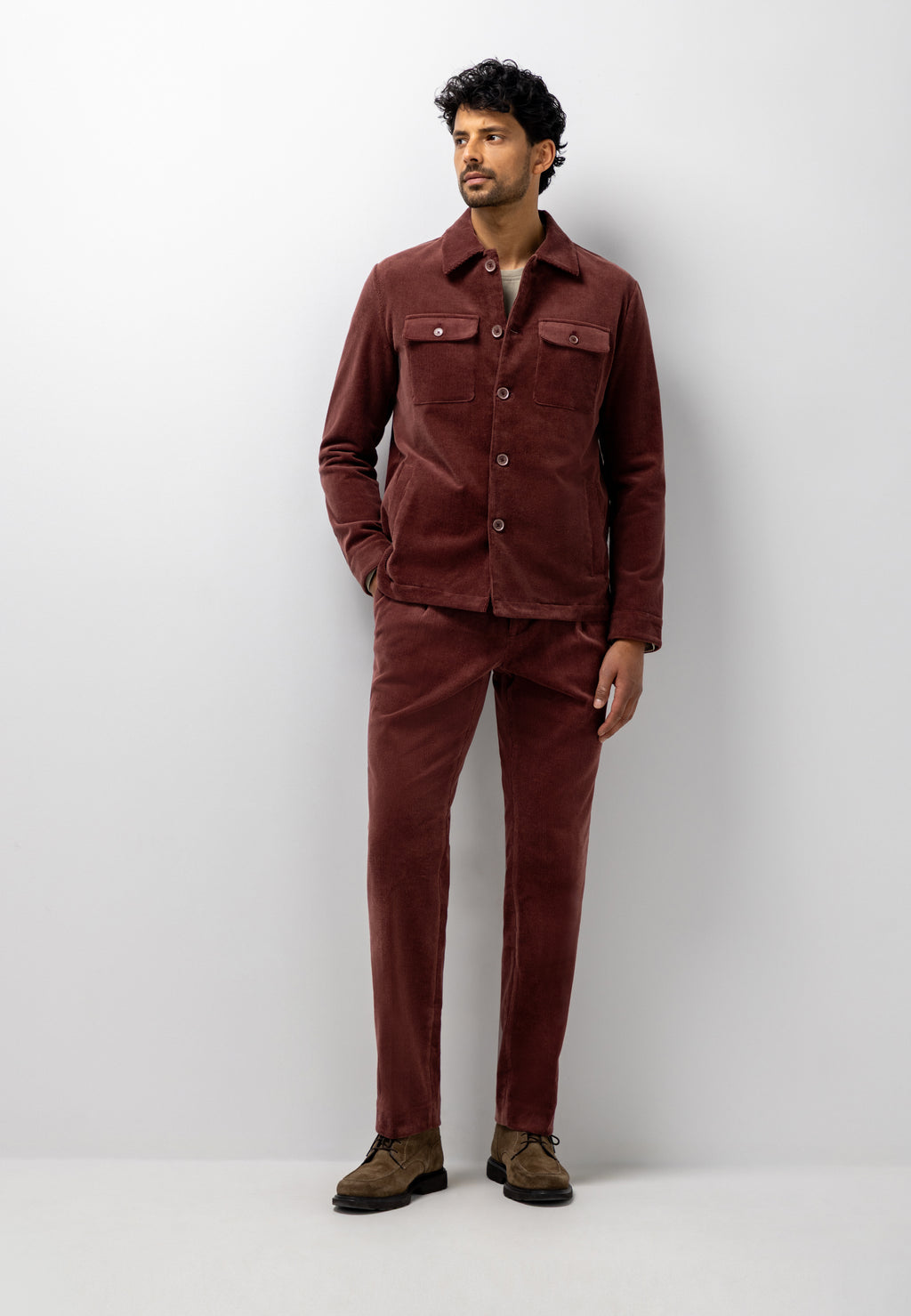 Halfgevoerd overshirt