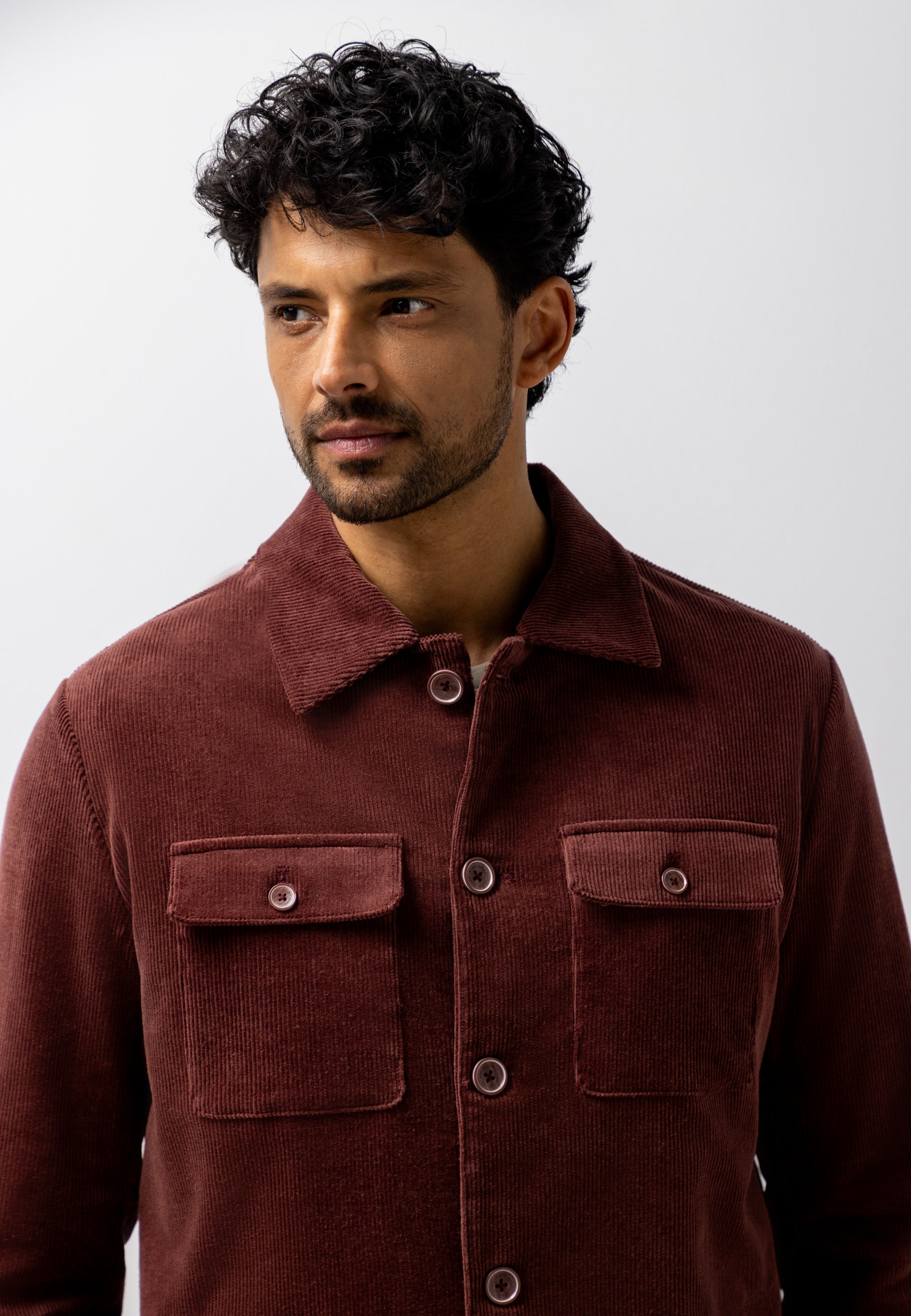 Half-lined overshirt