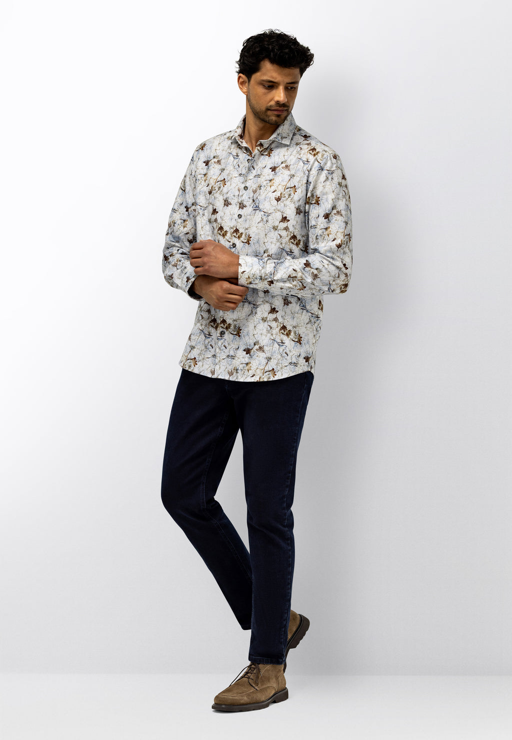 Chemise à motif chevrons