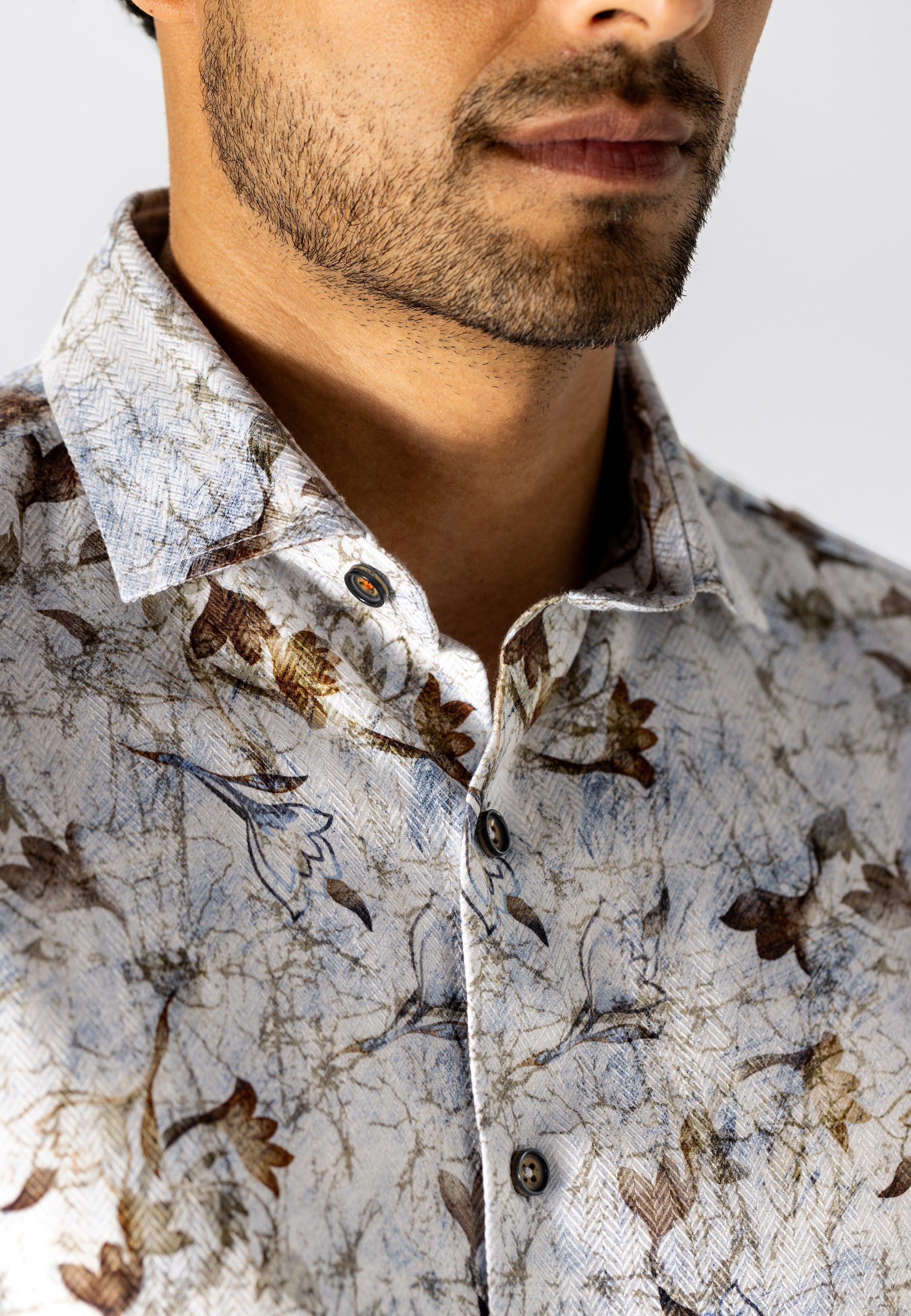 Chemise à motif chevrons