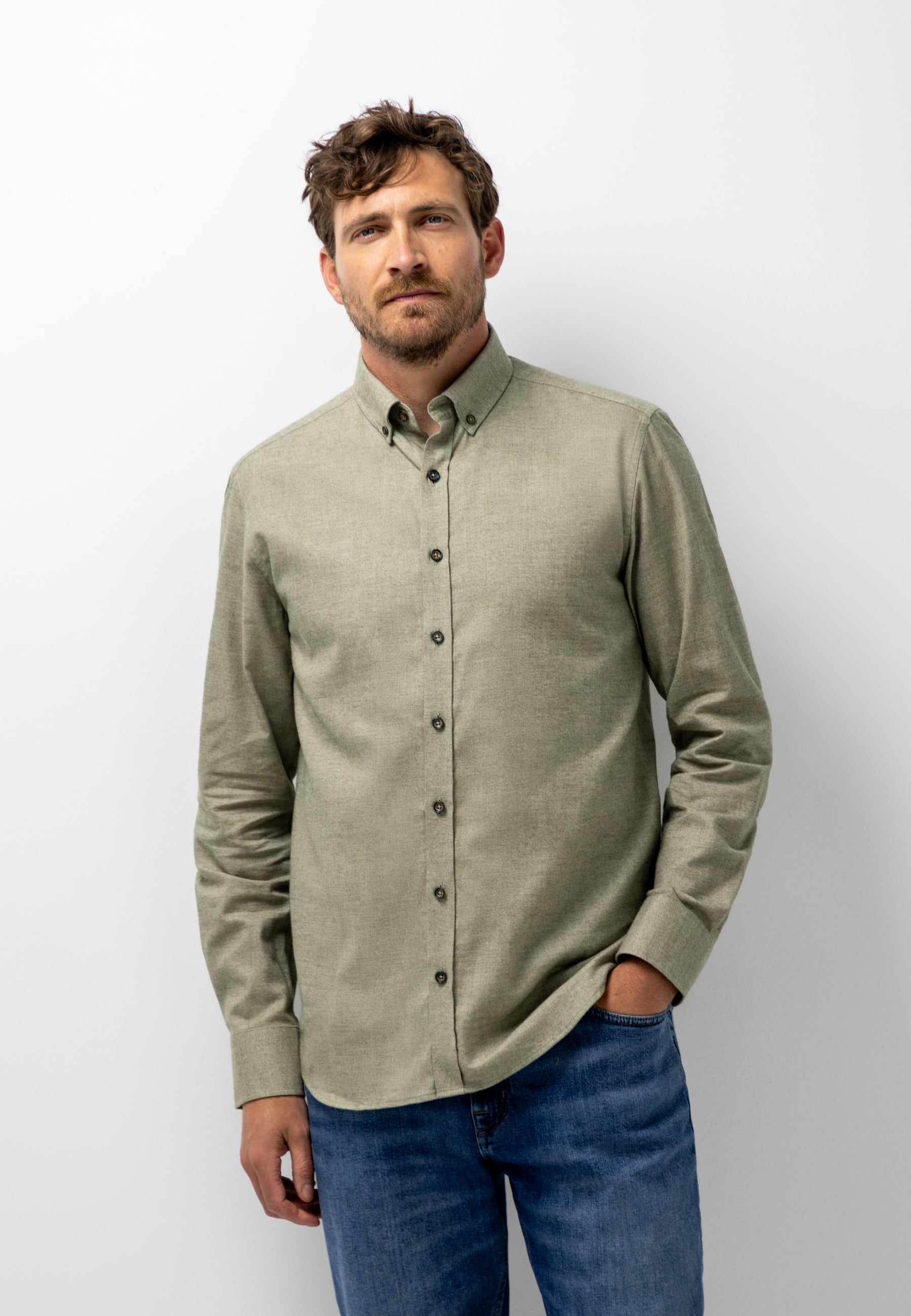 Chemise en coton sergé
