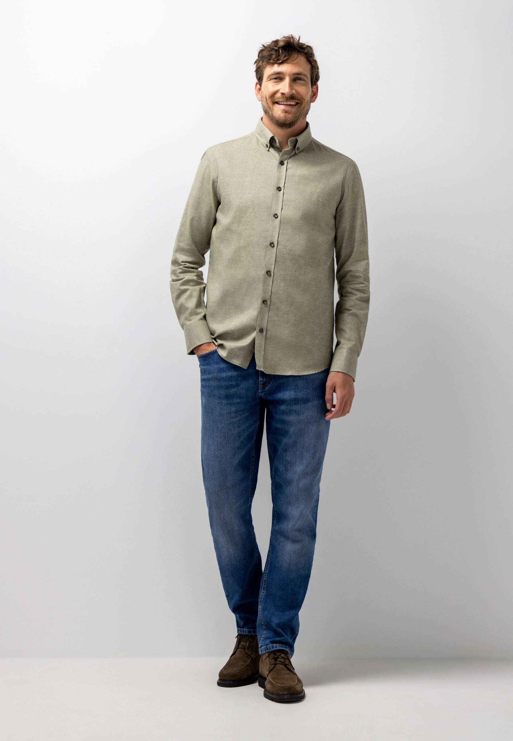 Chemise en coton sergé