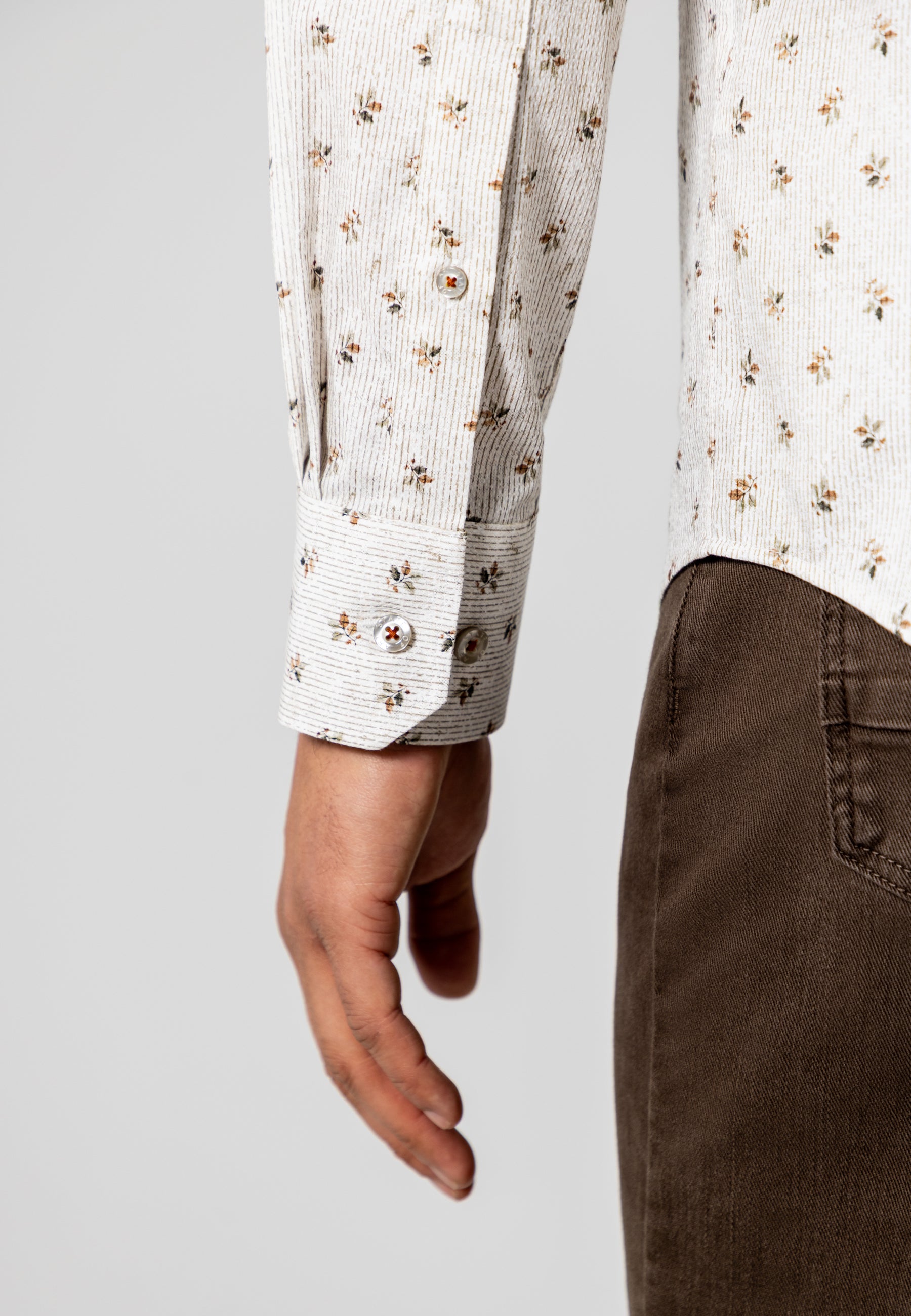 Striped shirt with textured pattern