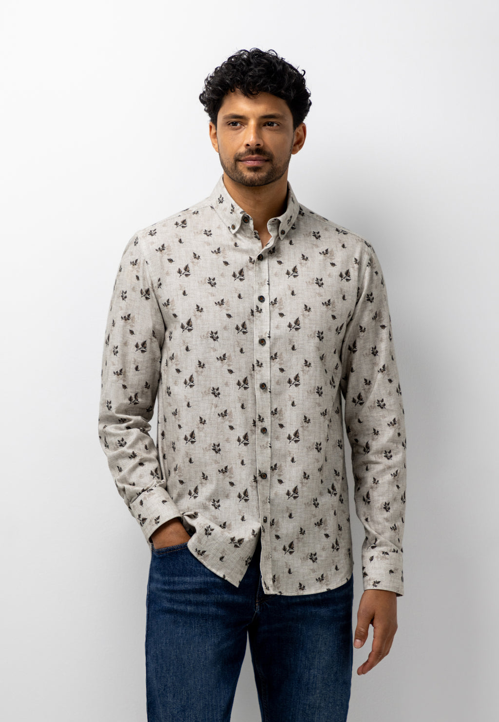 Flannel twill shirt