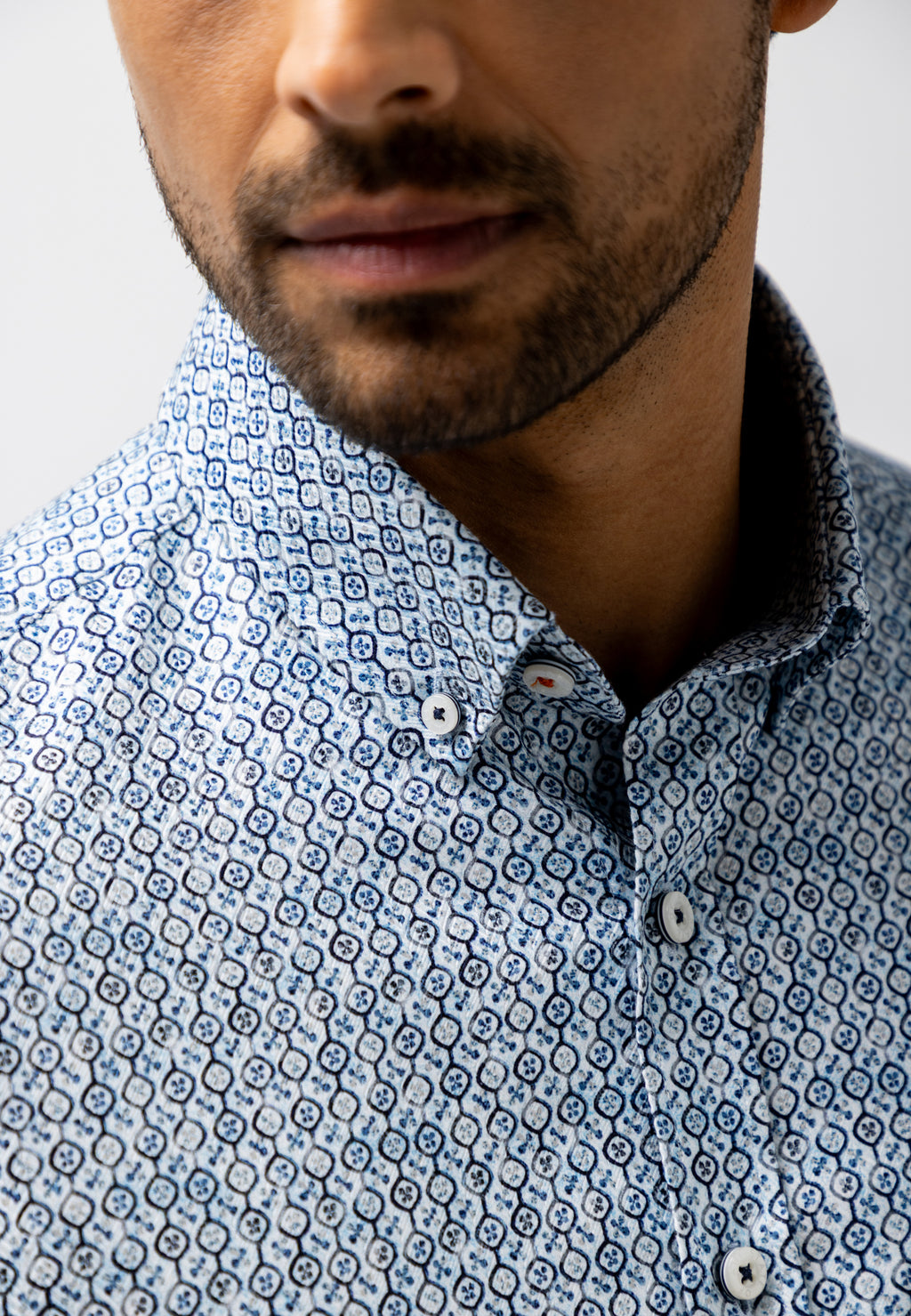 Shirt with geometric print