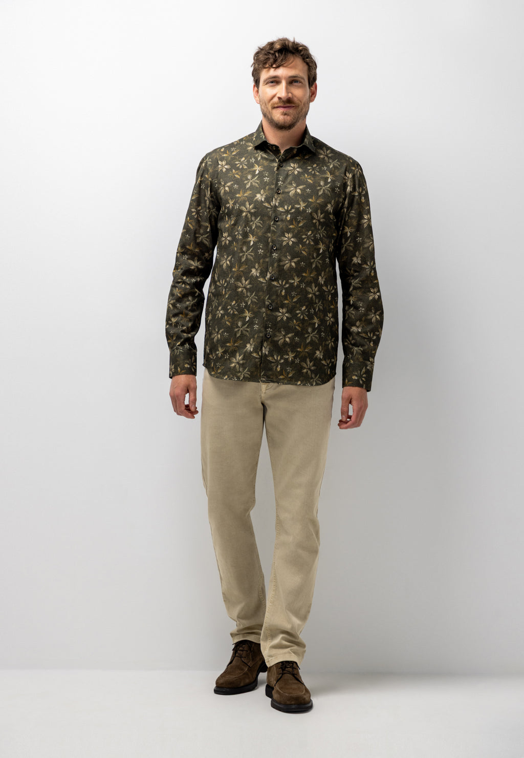 Chemise à imprimé botanique