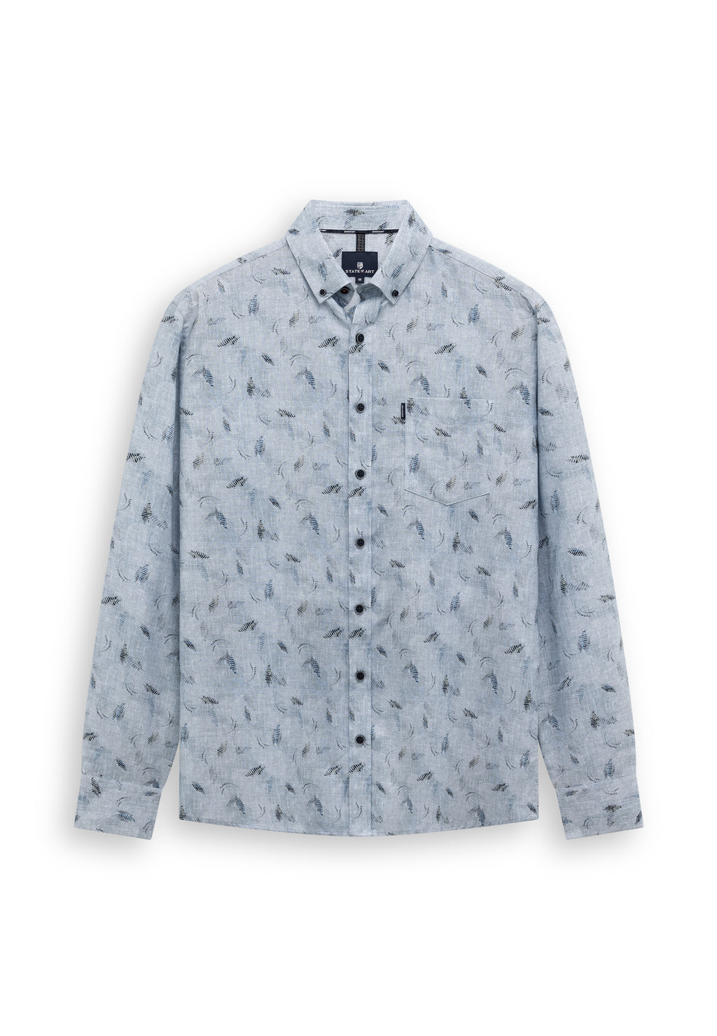 Twill shirt with botanical print