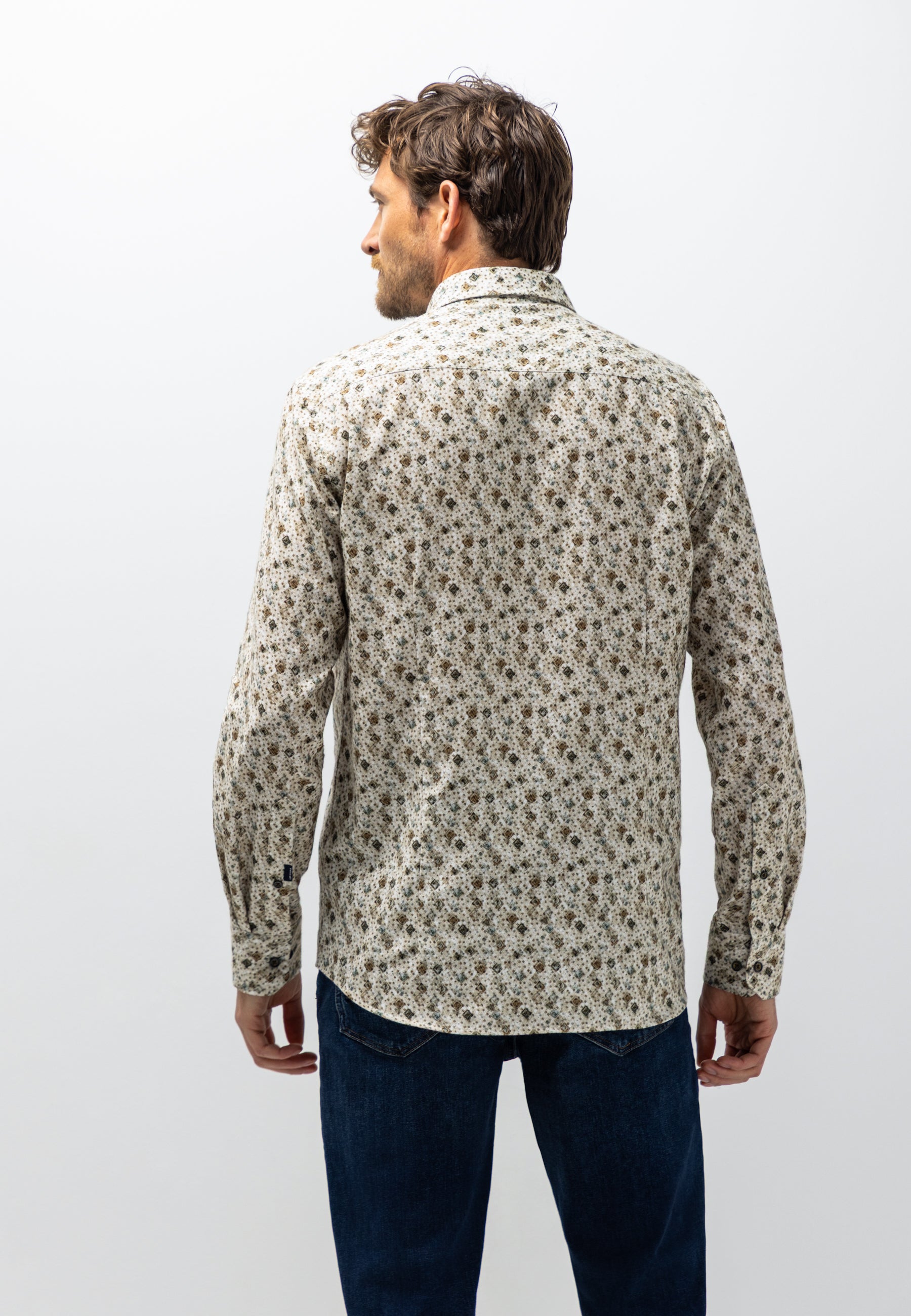 Flannel shirt in twill fabric