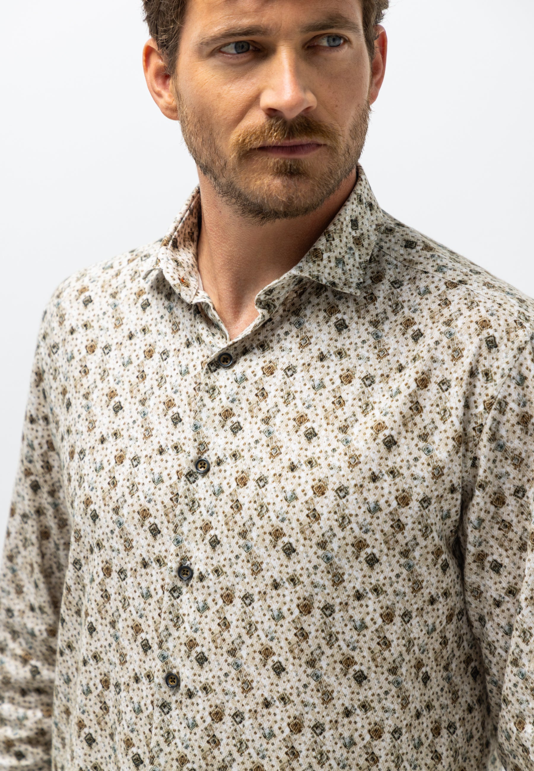 Flannel shirt in twill fabric