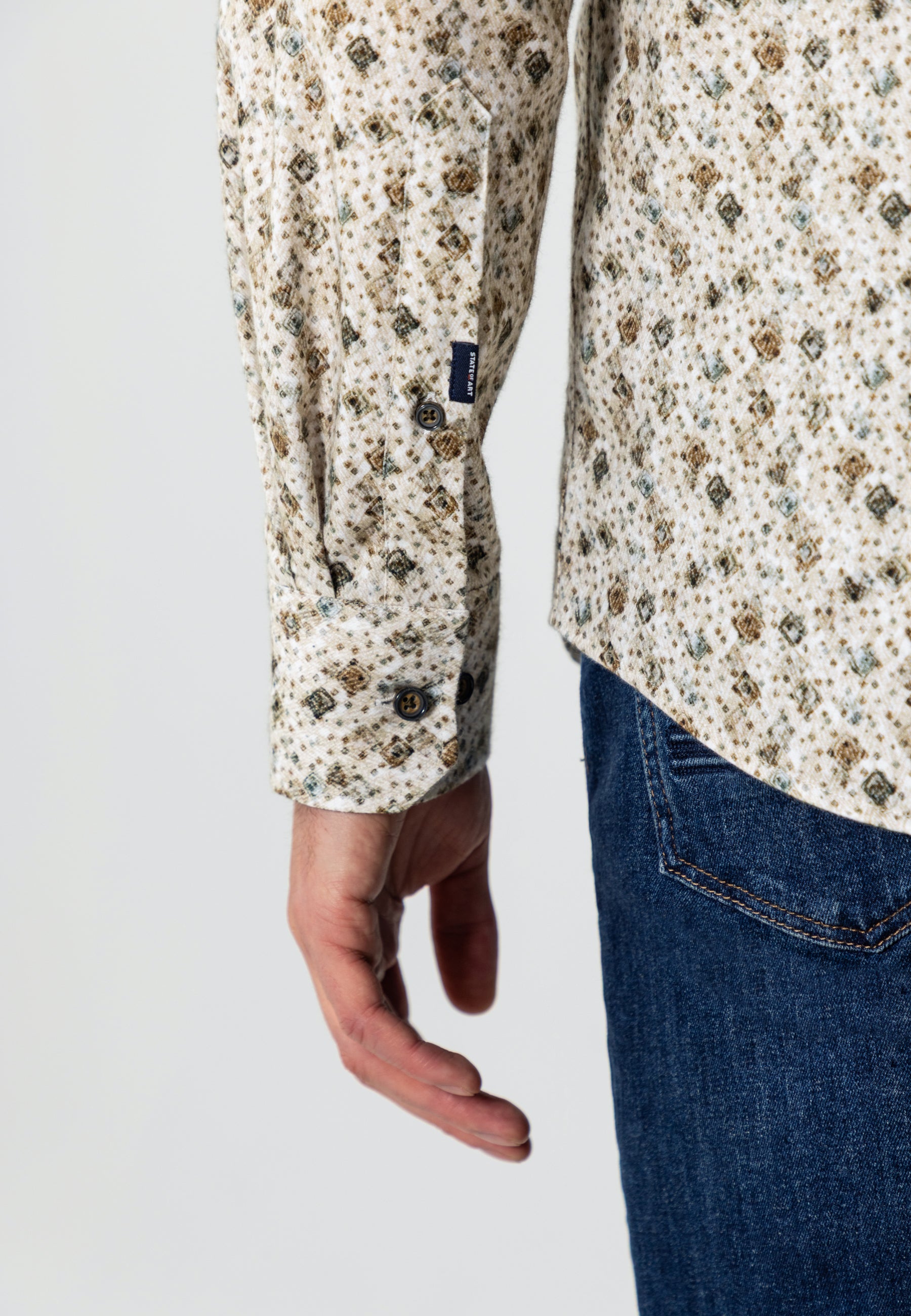 Flannel shirt in twill fabric