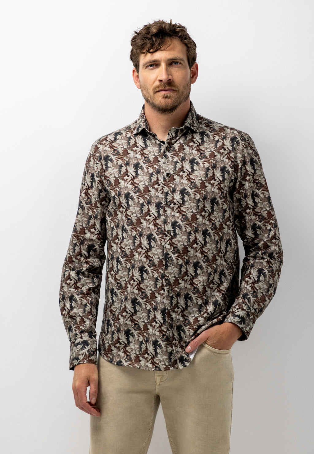 Overhemd met botanische print