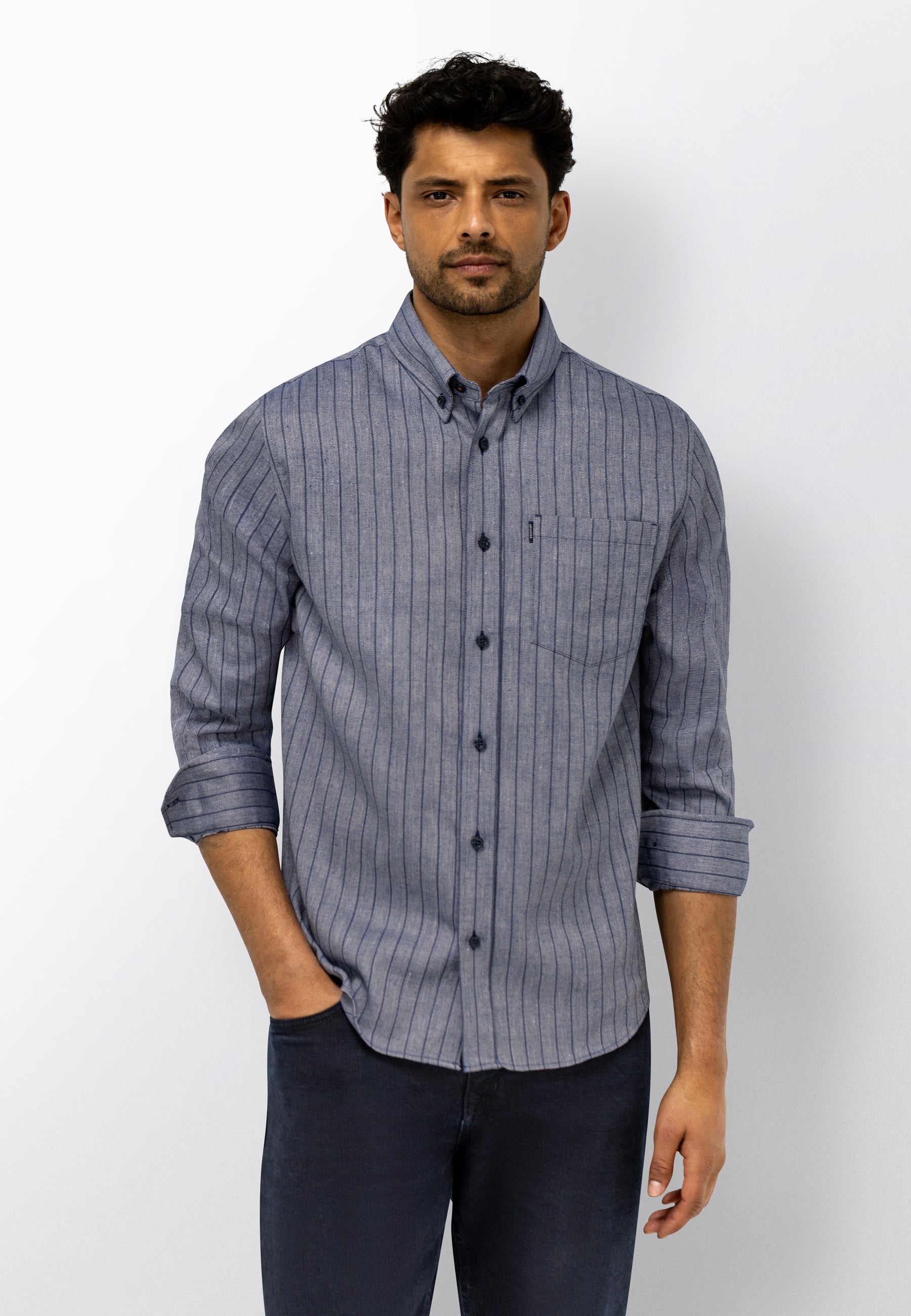 Shirt with striped pattern
