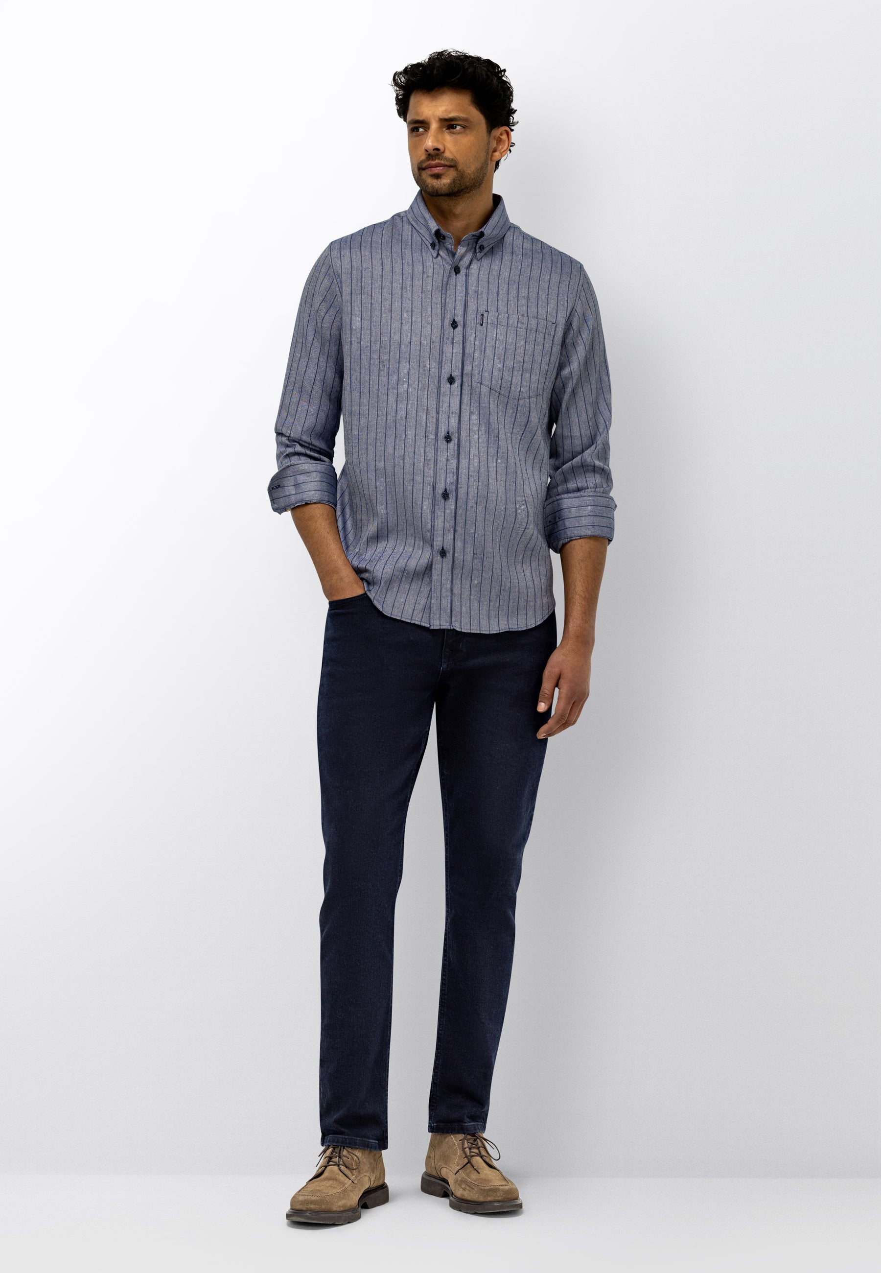 Shirt with striped pattern