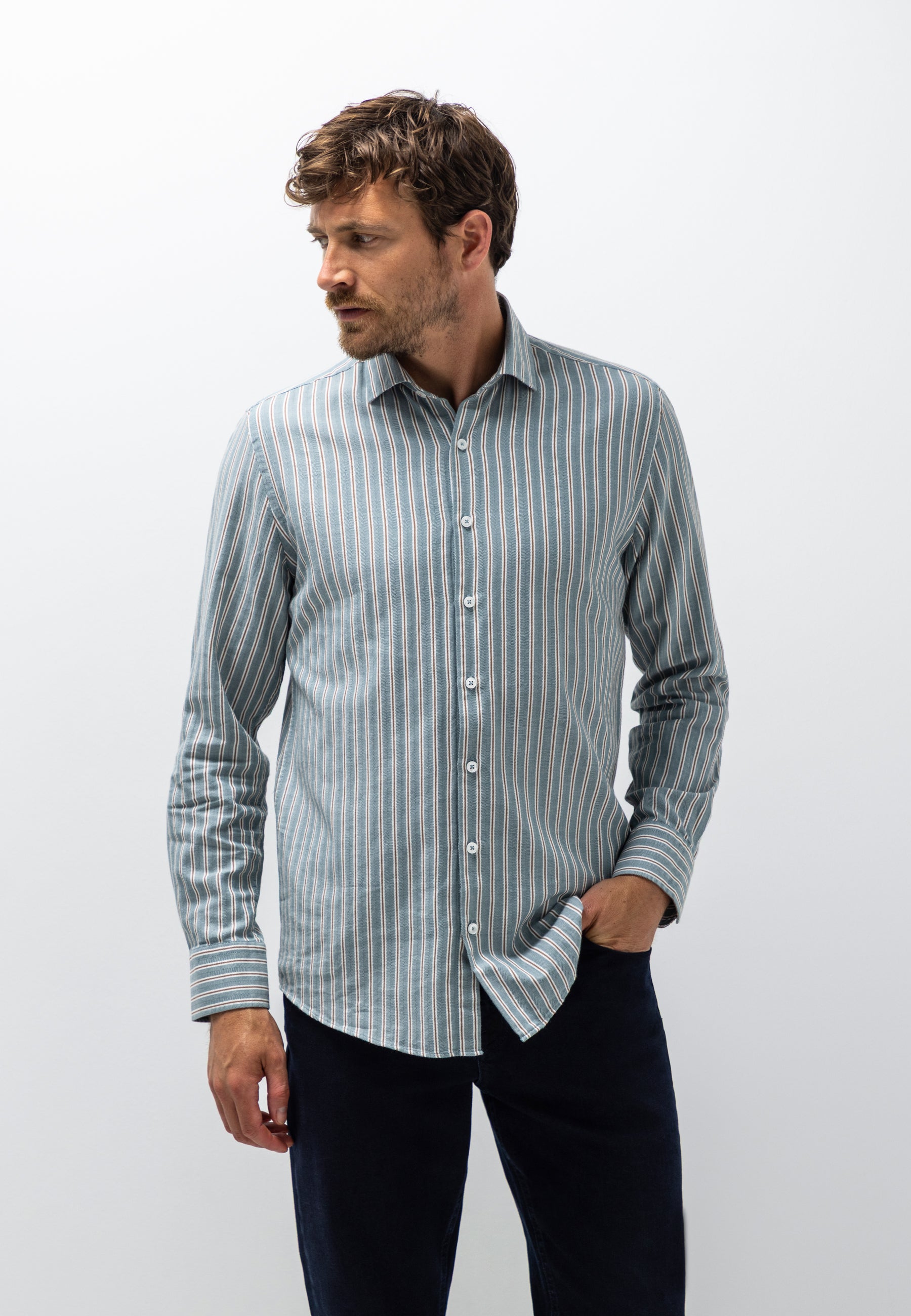 Shirt with striped design