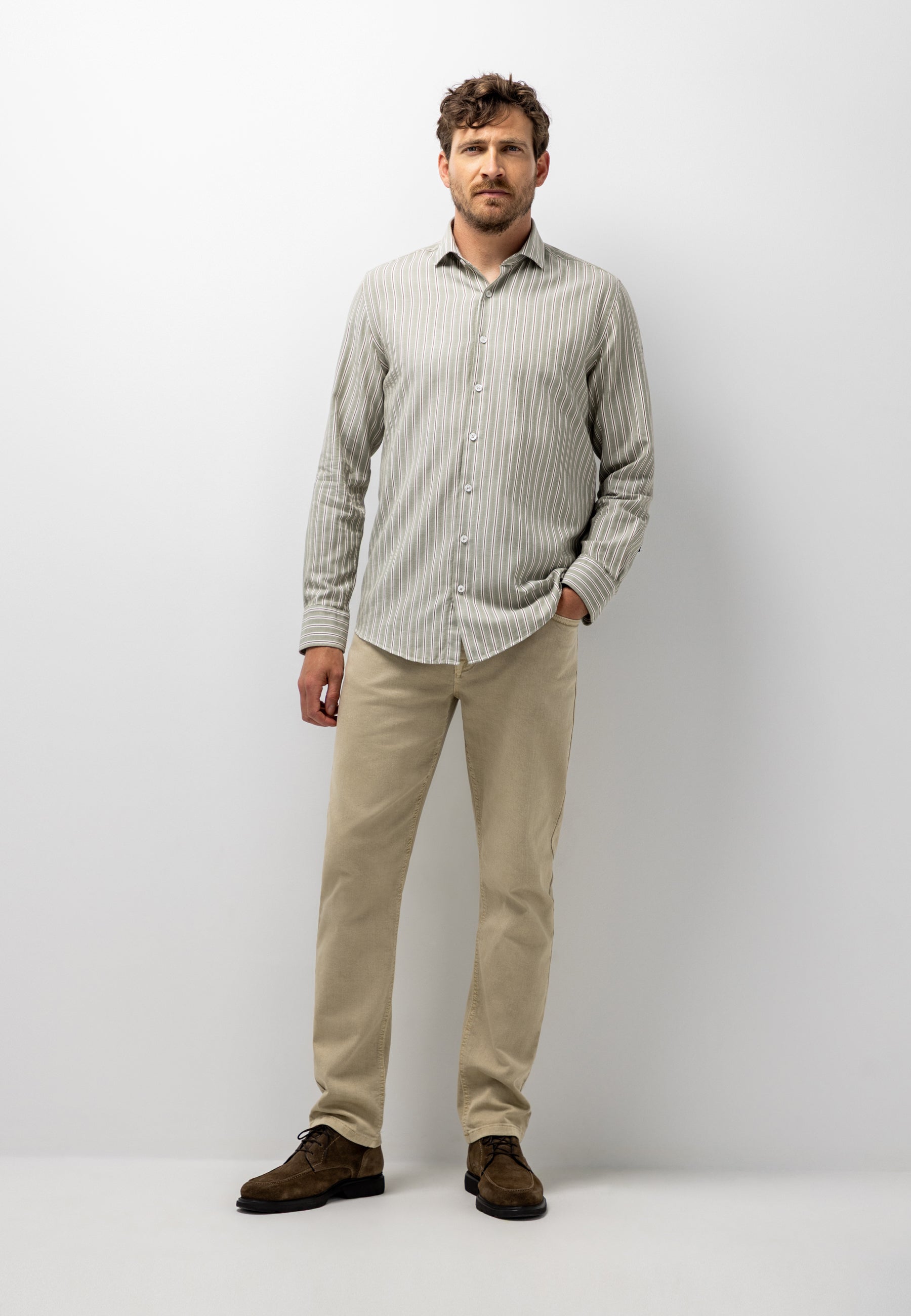 Shirt with striped design