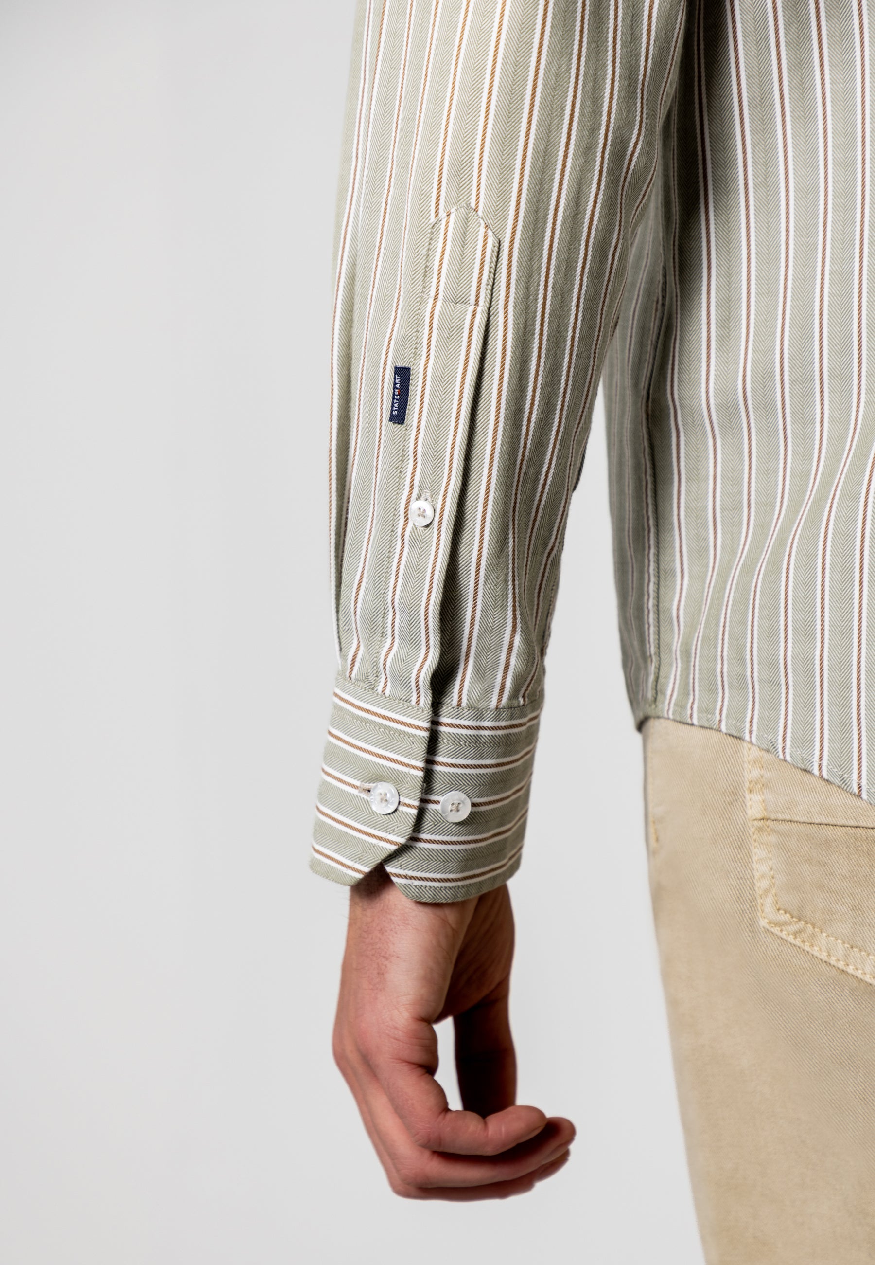 Shirt with striped design
