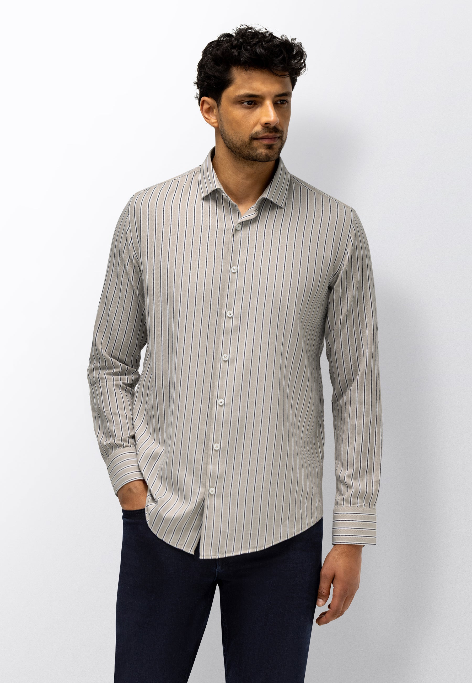 Shirt with striped design