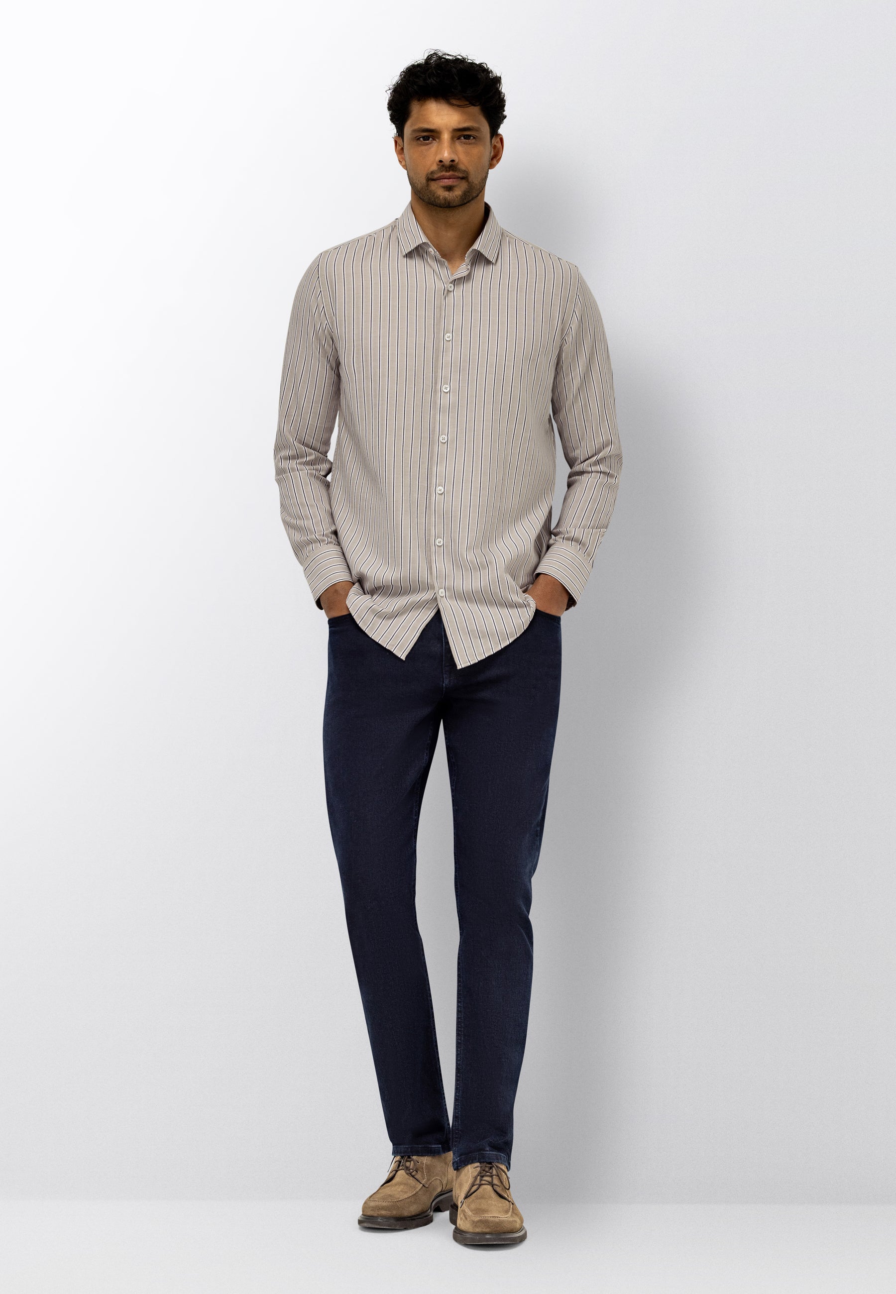 Shirt with striped design