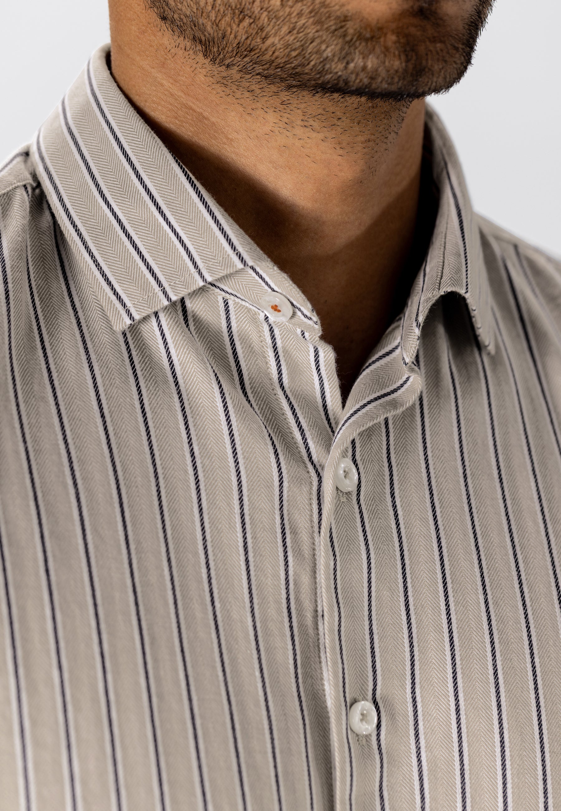 Shirt with striped design