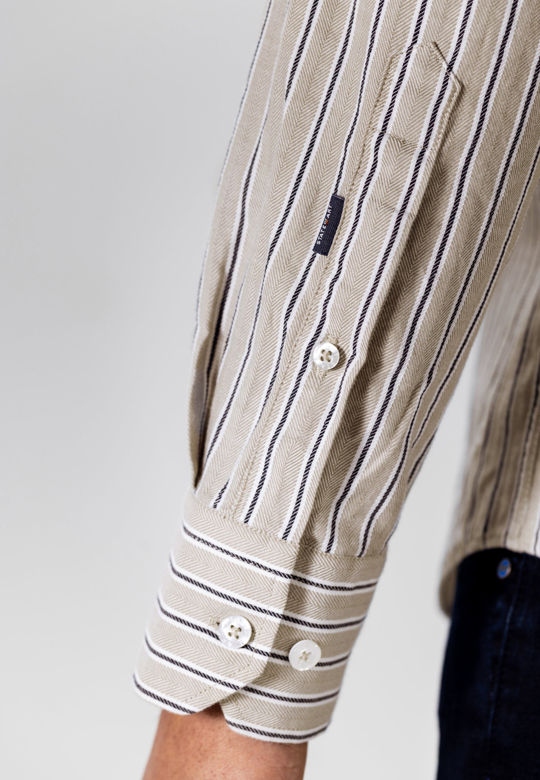 Shirt with striped design