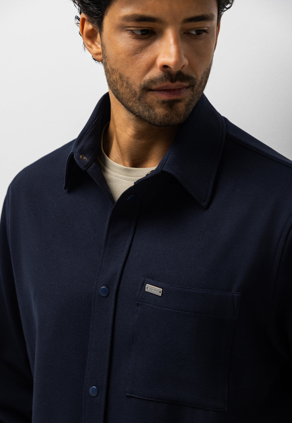 Overshirt met drukknoopsluiting