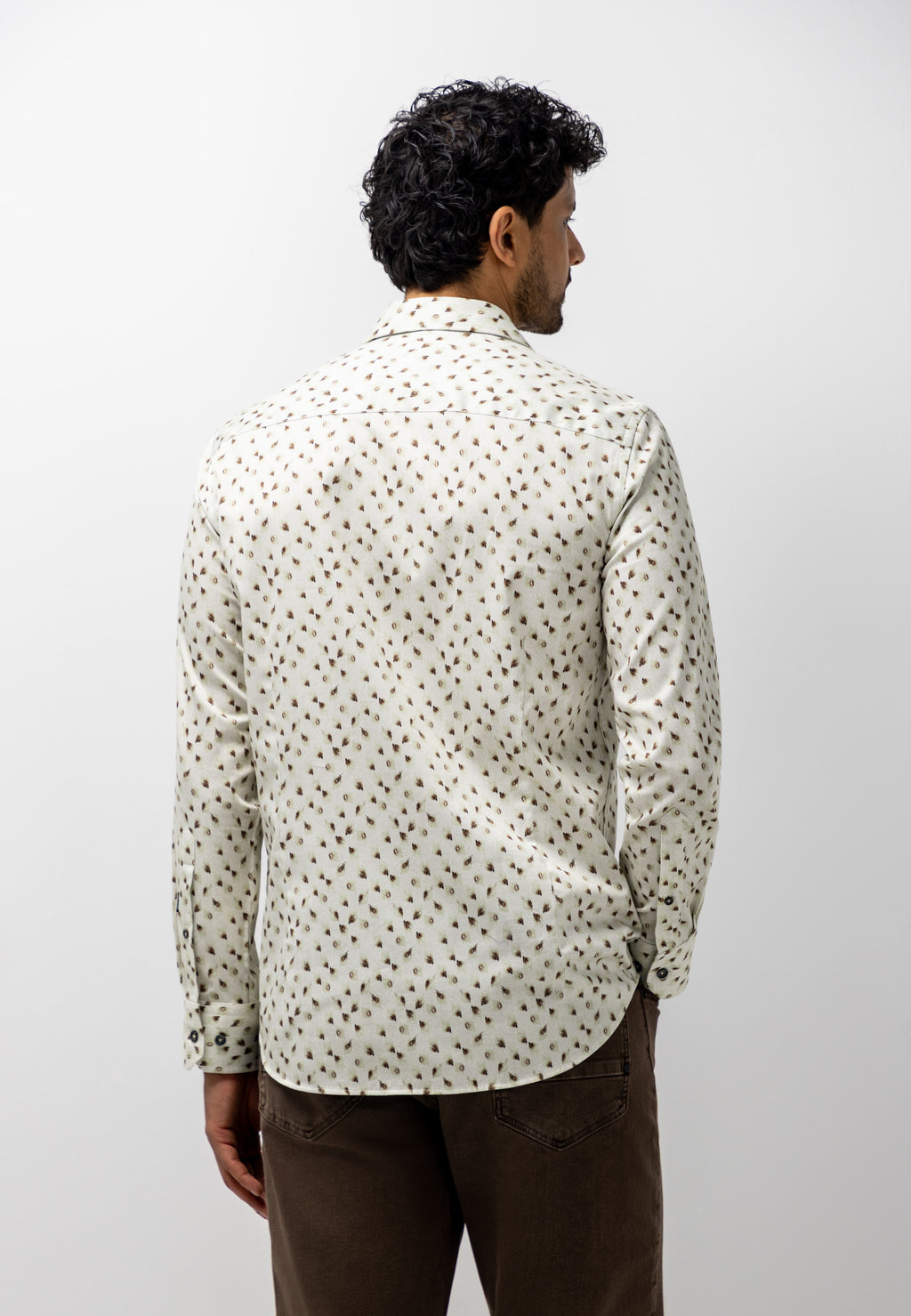 Chemise à imprimé intégral satiné