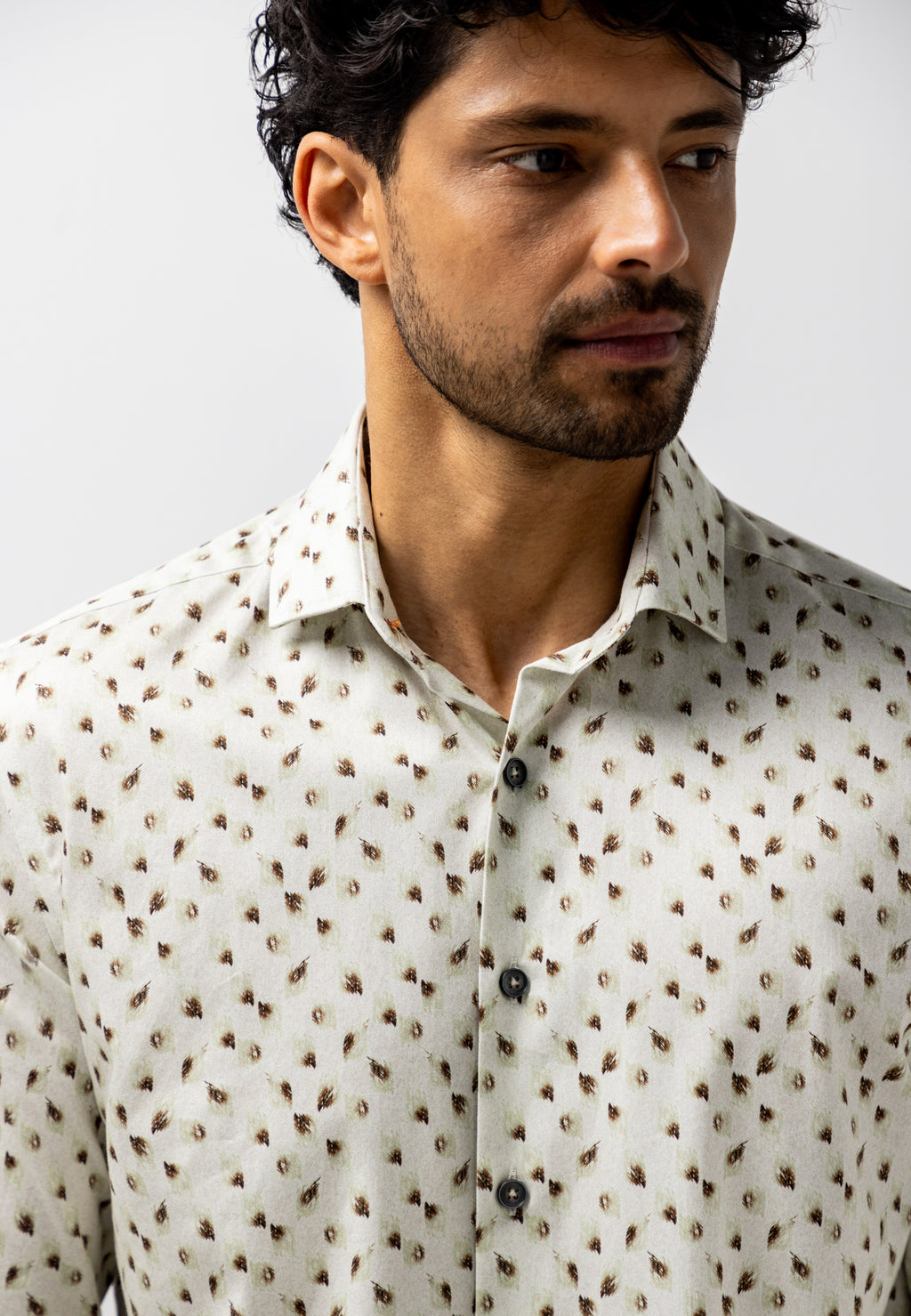 Chemise à imprimé intégral satiné