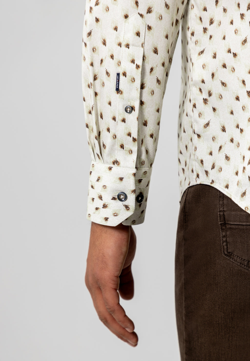 Chemise à imprimé intégral satiné