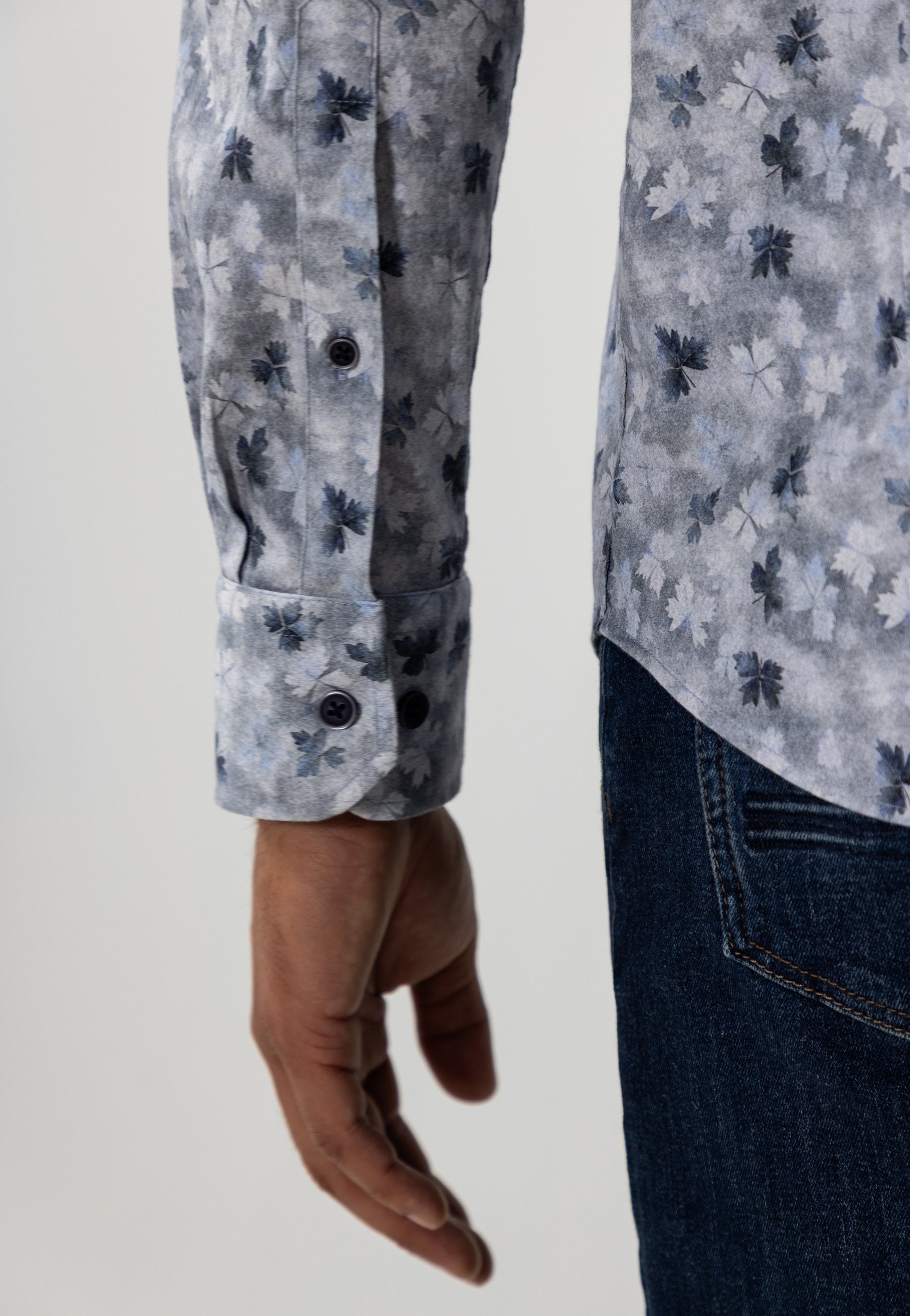 Chemise en flanelle à imprimé botanique