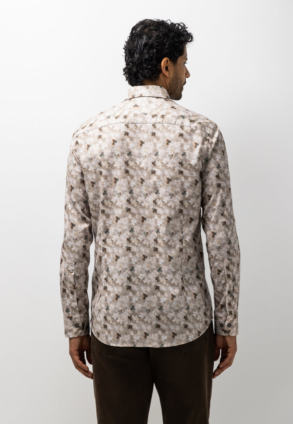 Chemise en flanelle à imprimé botanique